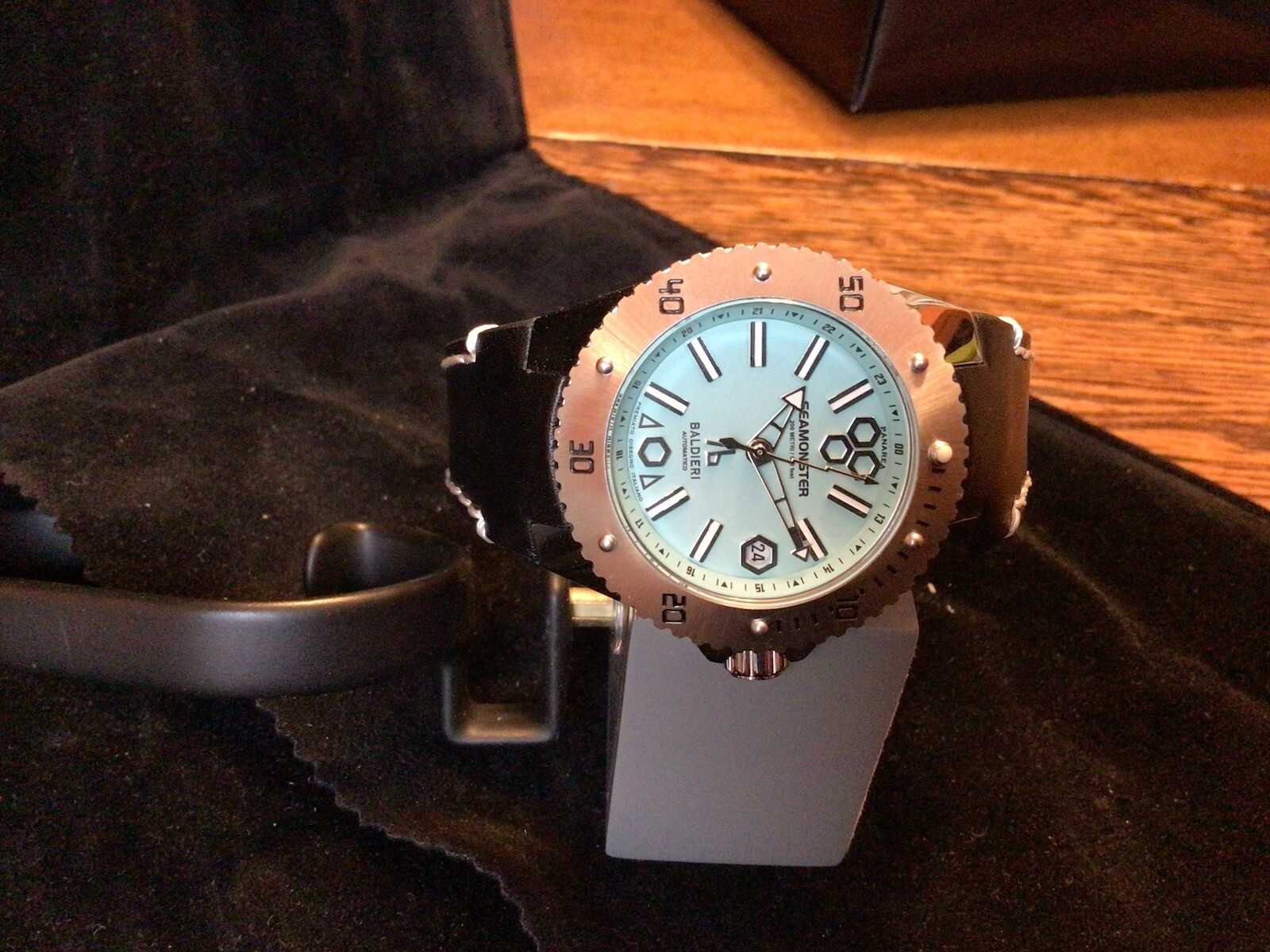 BALDIERI WATCH , LADIES, AUTOMATIC, 38MM, Blue SEAMONSTER PANAREA, 20ATM,