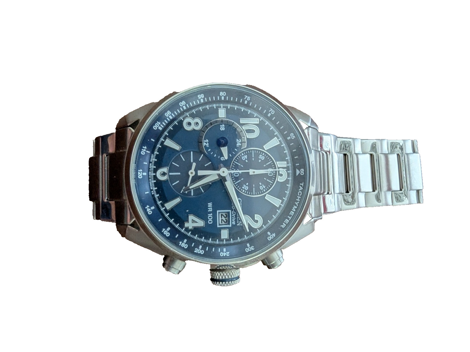 Citizen Chandler Solar Powered Quartz Eco-Drive Blue Dial Men’s Watch CA0365