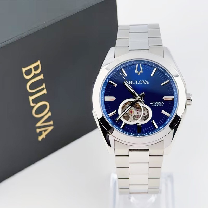 Bulova Surveyor 96A275 Men’s Automatic watch Blue Dial Stainless Steel 42mm