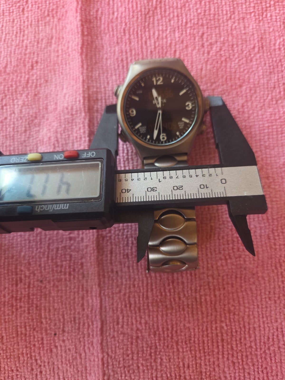 Boccia T2 Titanium Quartz Chronograph Alarm Mens 44mm Ana/Digi Watch 7.2″