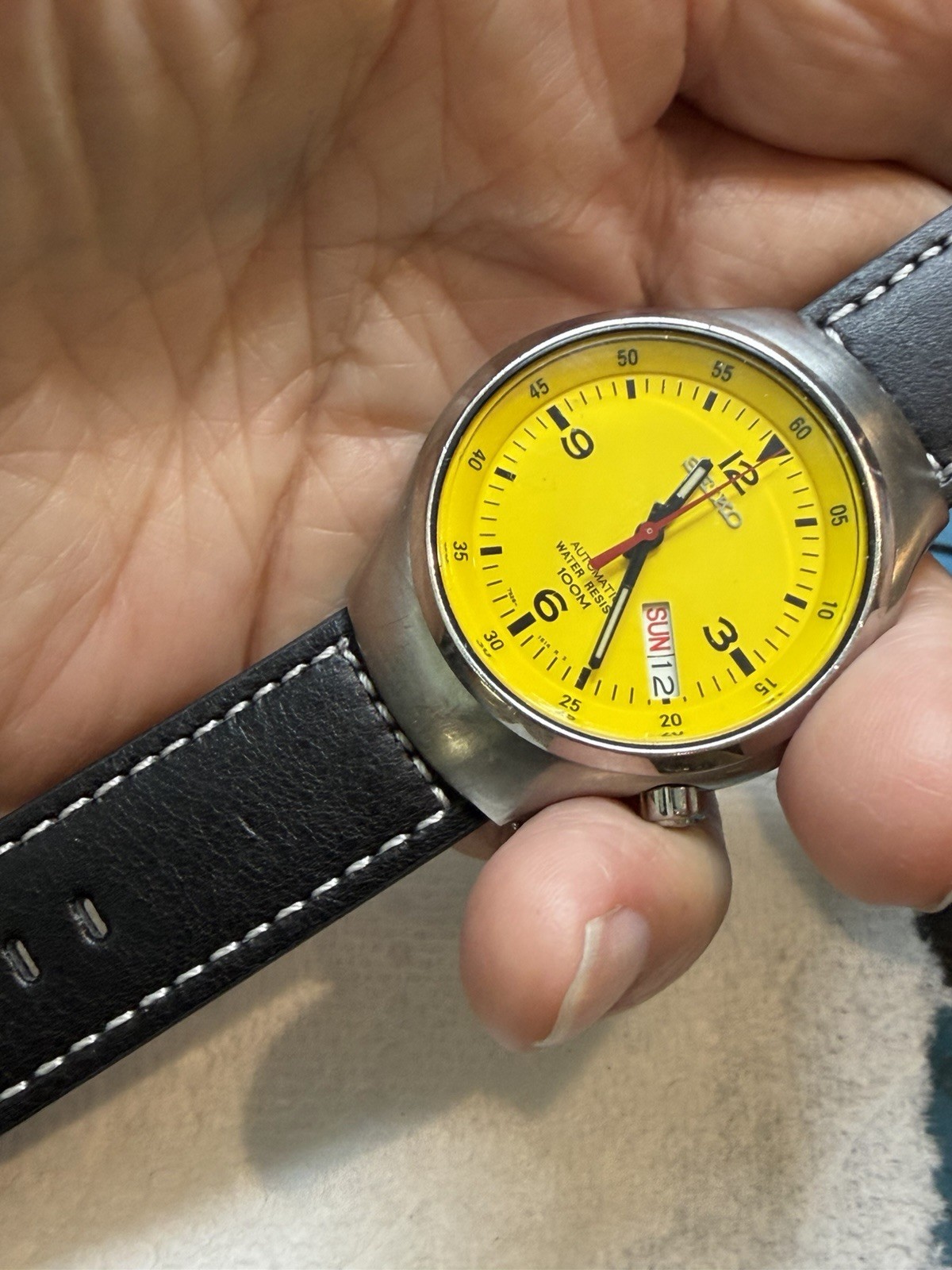 Nice Mans Seiko 21j Automatic Yellow Dial 7S26