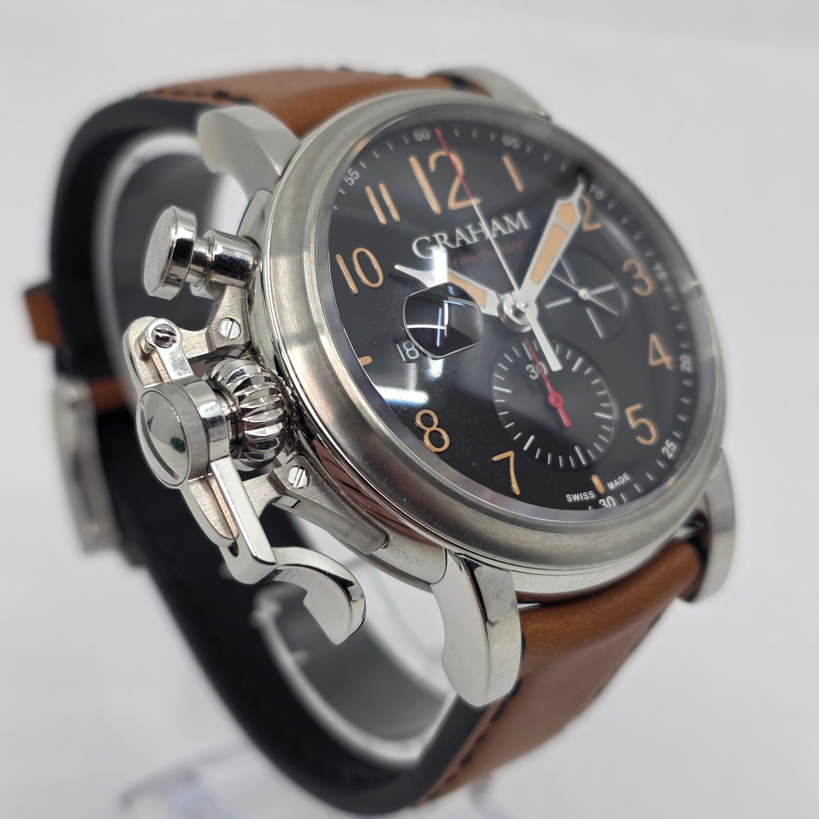 Graham Chronofighter Automatic Chronograph 47mm Stainless Steel Near Mint W/ Box