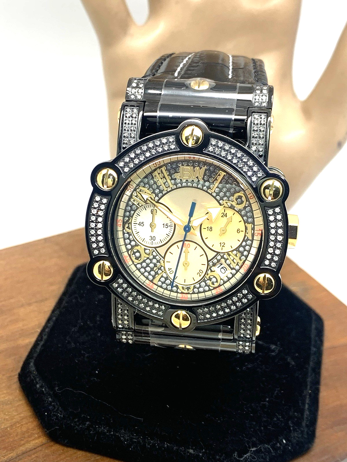 JBW Men’s Watch JB-6215-10B 10 YR Anniversary Phantom 1.96ctw Diamond Quartz
