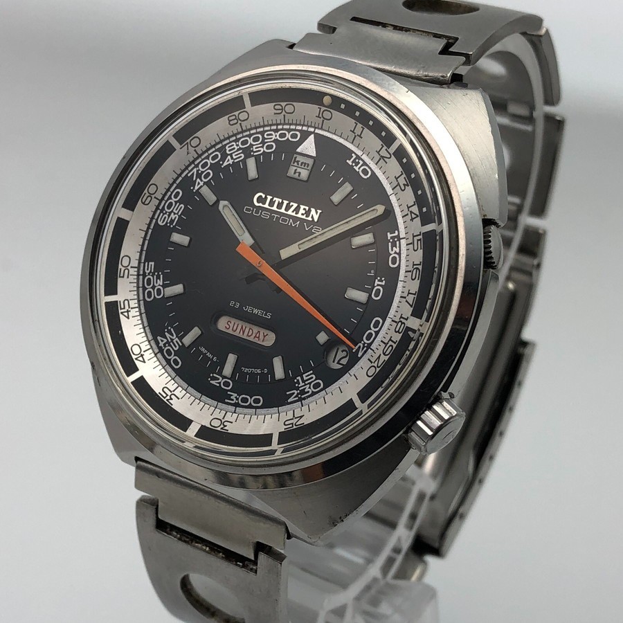 Vintage 1970 CITIZEN CUSTOM V2 RALLYCUSTOM Original Bracelet 23J Automatic #2602