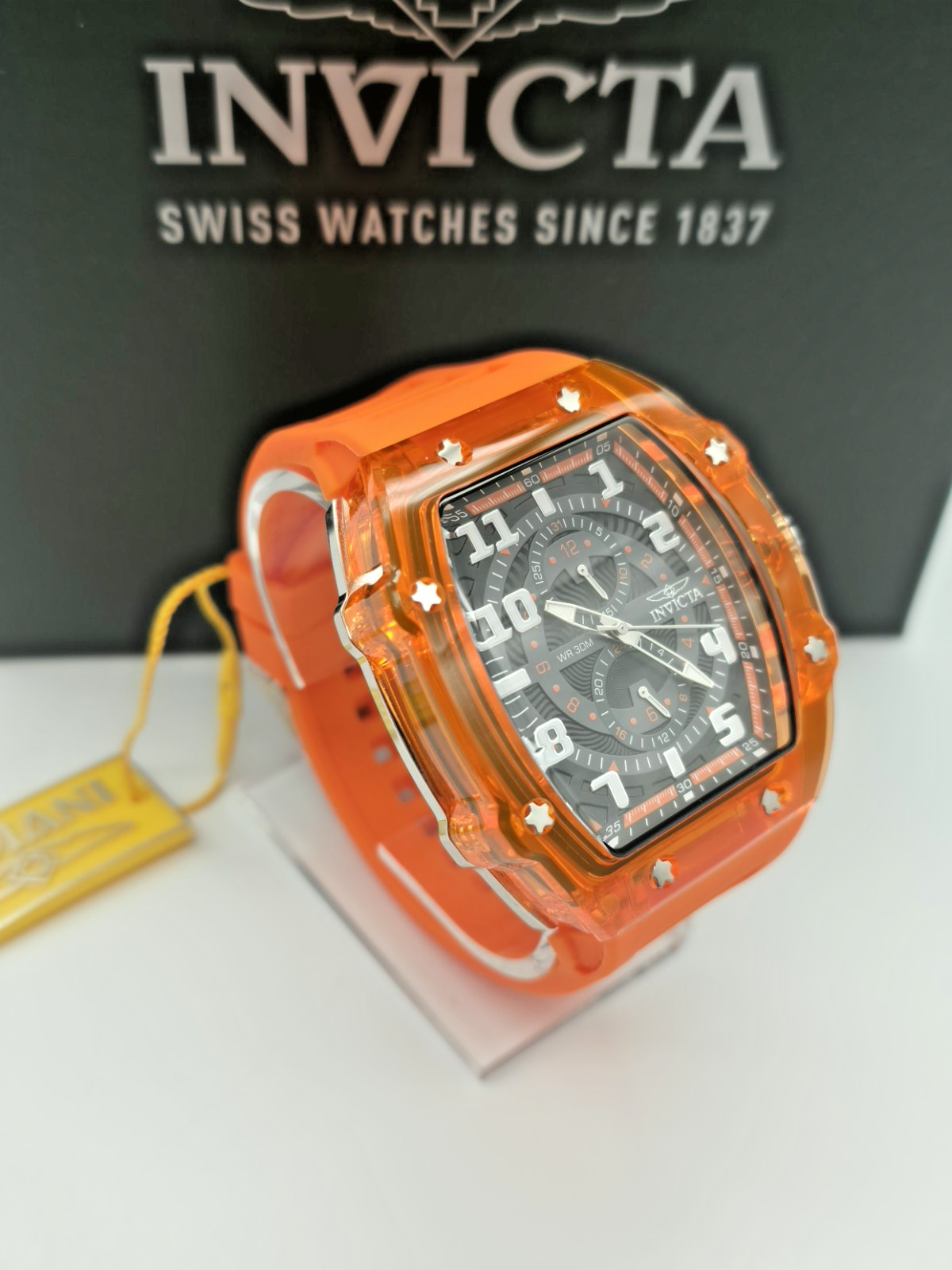 Invicta Men’s Wristwatch (NEW) #48446 – Invicta Racing Cyclone 48.5mm, Orange