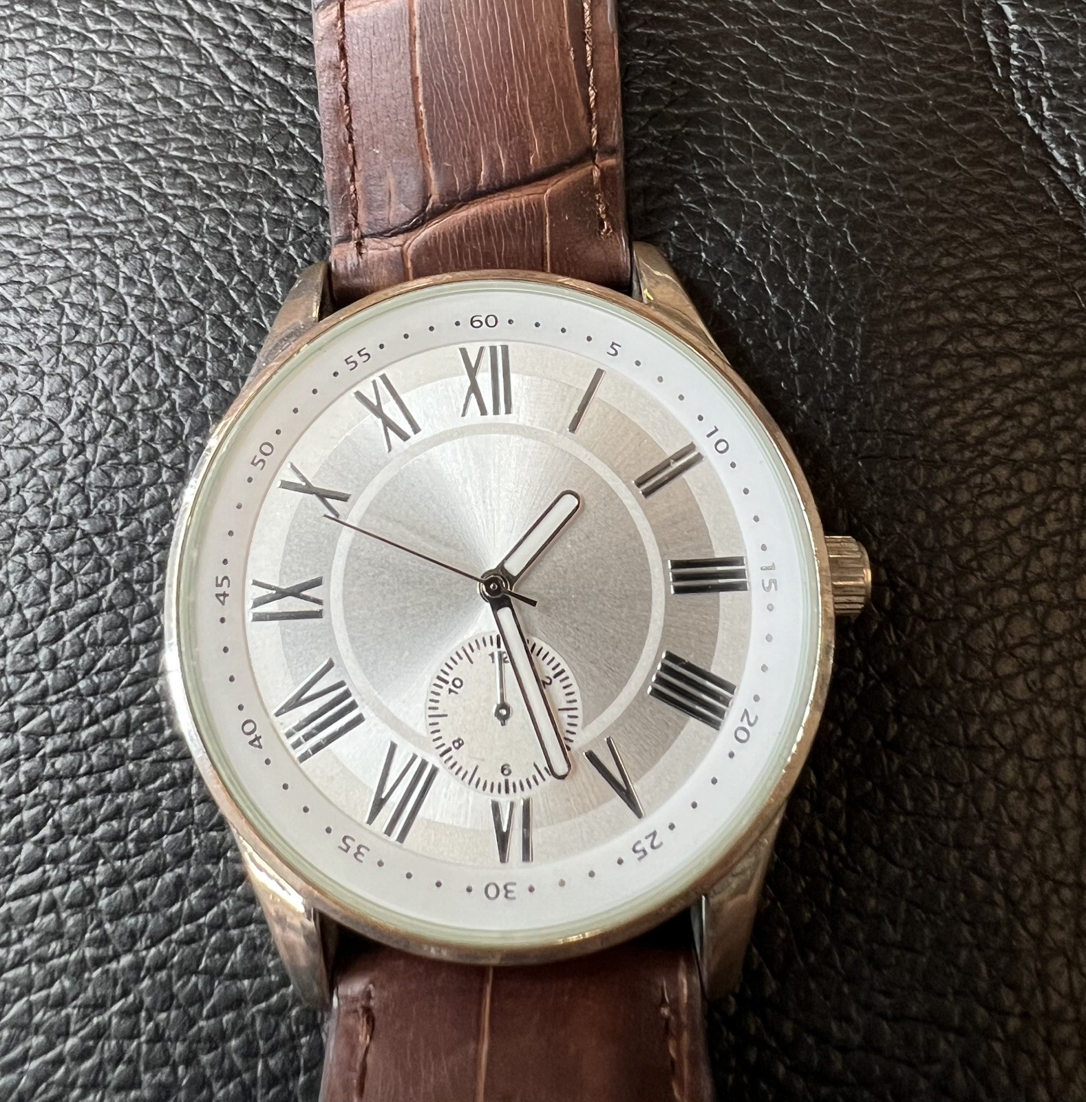 Men’s Genuine Leather Strap Japan Movement working watch