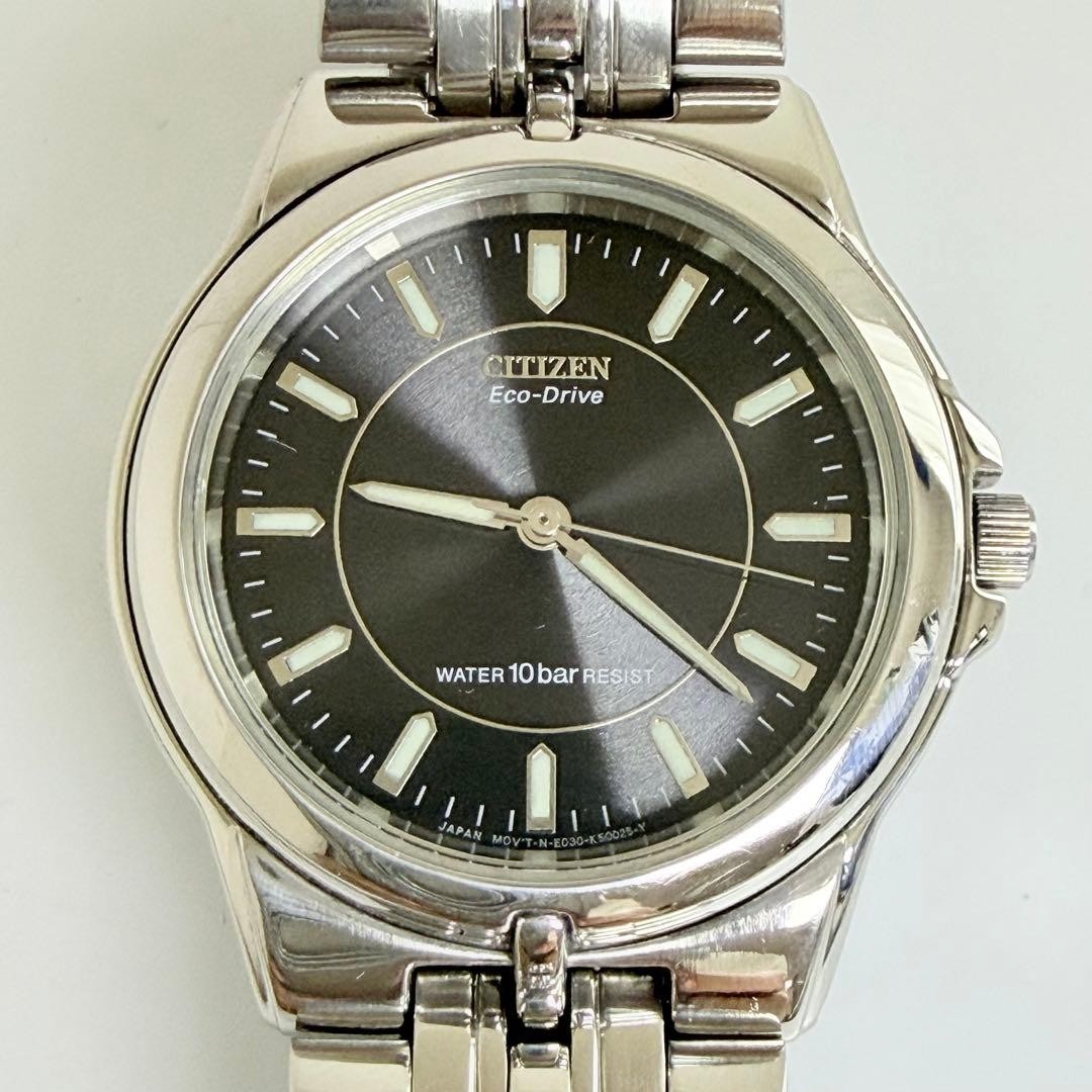 Ⴤ1498 ꕤExcellent condition CITIZEN Eco-Drive Solar Watch Silver 【USED】