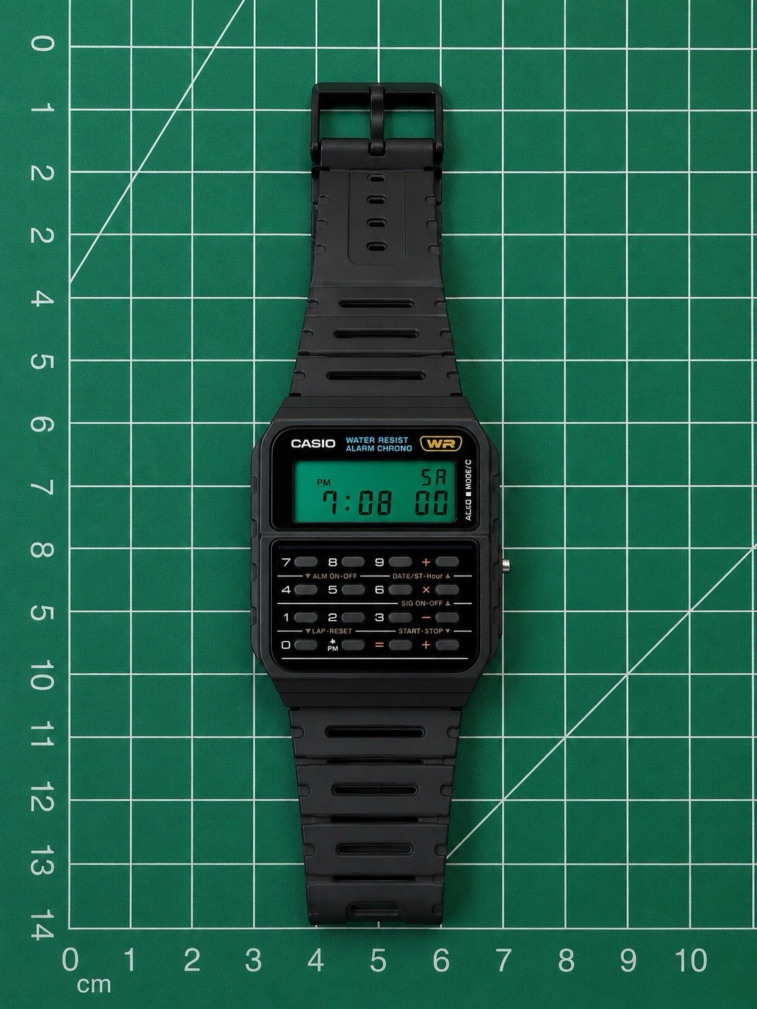 Custom Green Casio CA53W-1 Databank Calculator Watch Mod