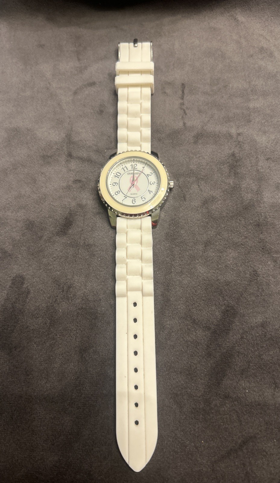 Embassy Women’s Watch Breast Cancer Awareness Silicone Band