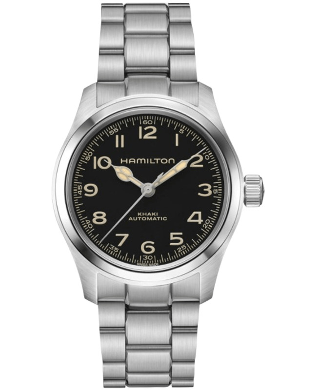 New Hamilton Khaki Field Murph Automatic Black Dial Steel Unisex Watch H70405130