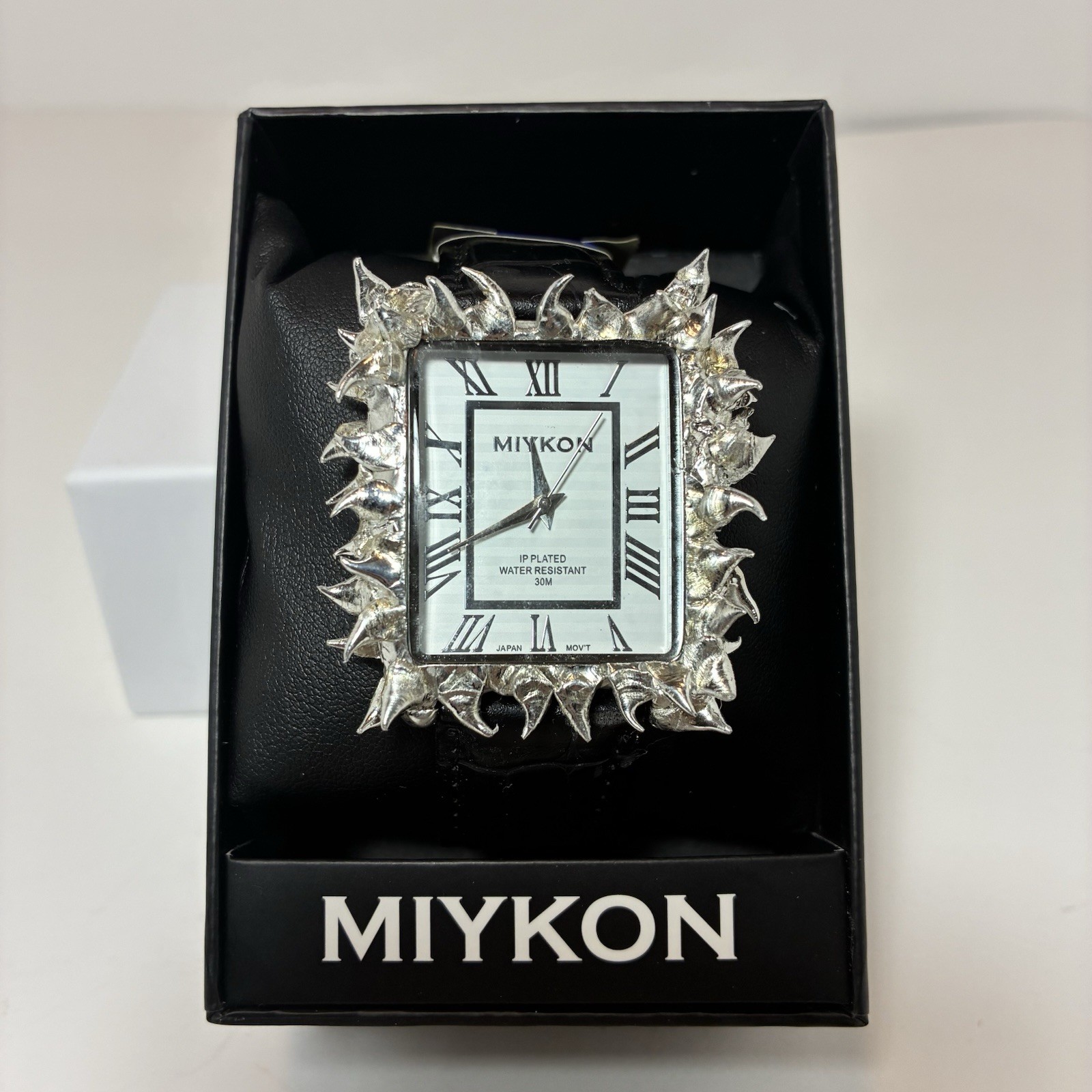 Soldered Handmade Watch MIYKON Spiked Y2K Punk Goth Unisex Watch Black Statement