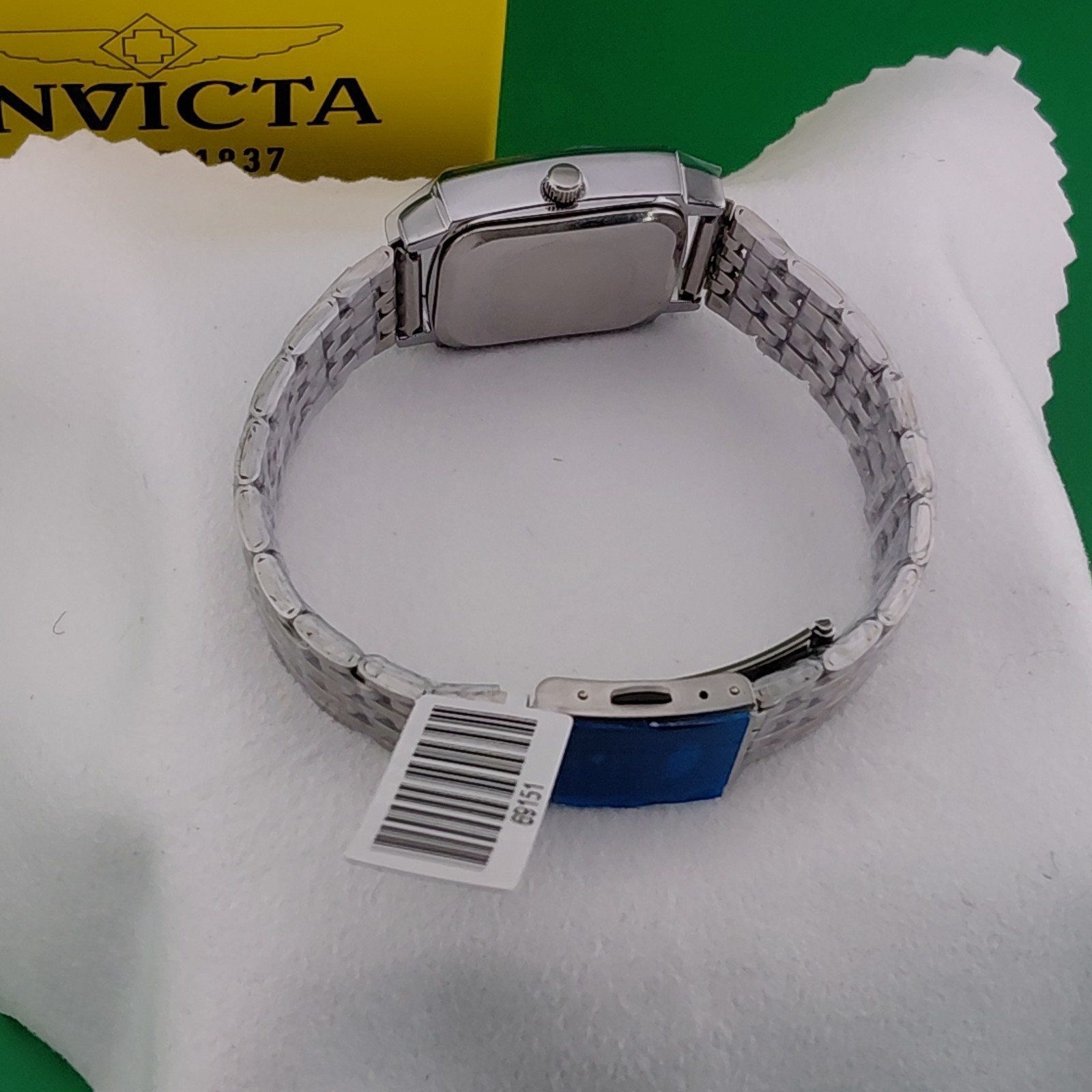 Invicta Men’s Specialty Blue Dial Rectangular Dress Watch Box & Tags 43151