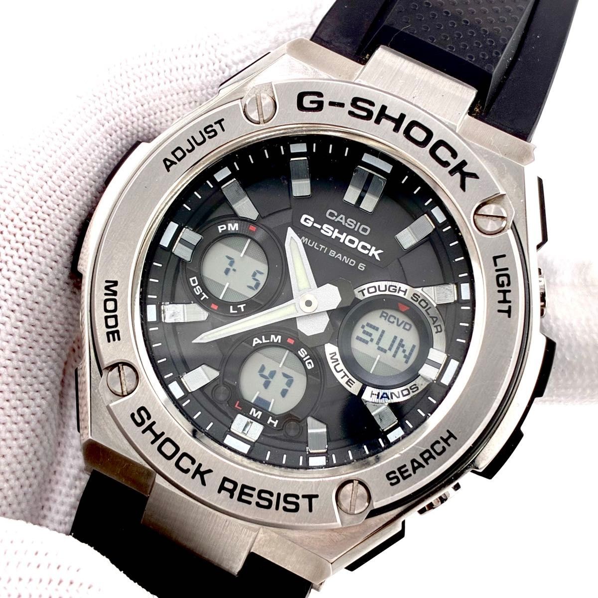 Working CASIO G-Shock GST W110 Tough Solar Men’s Watch G STEEL Radio Solar G Sho