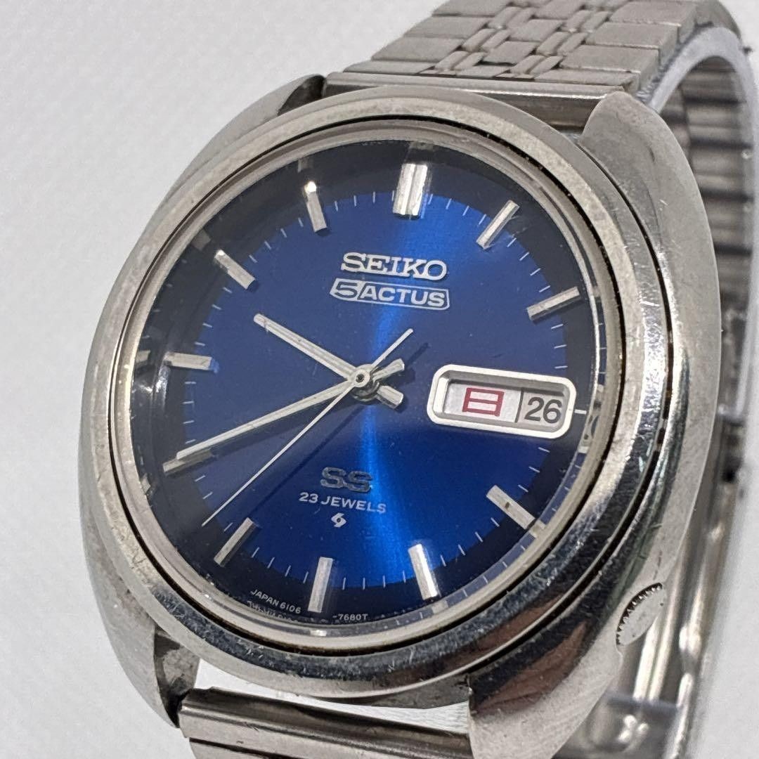 SEIKO 5 Actus SS 6106-7470 Automatic Blue Dial Watch