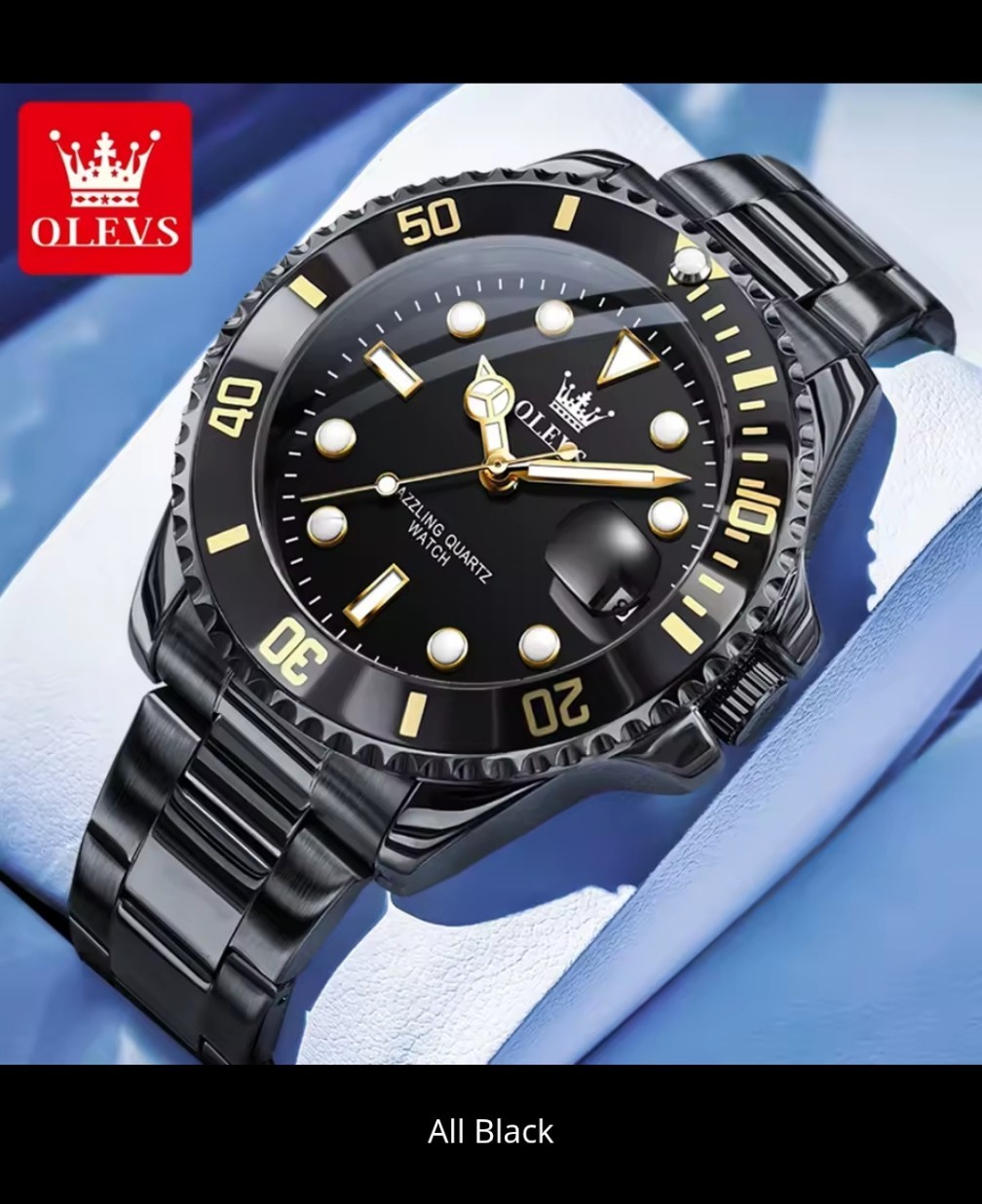 OLEVS Men’s Watch Automatic Mechanical, Stainless Steel Luminous Waterproof Date