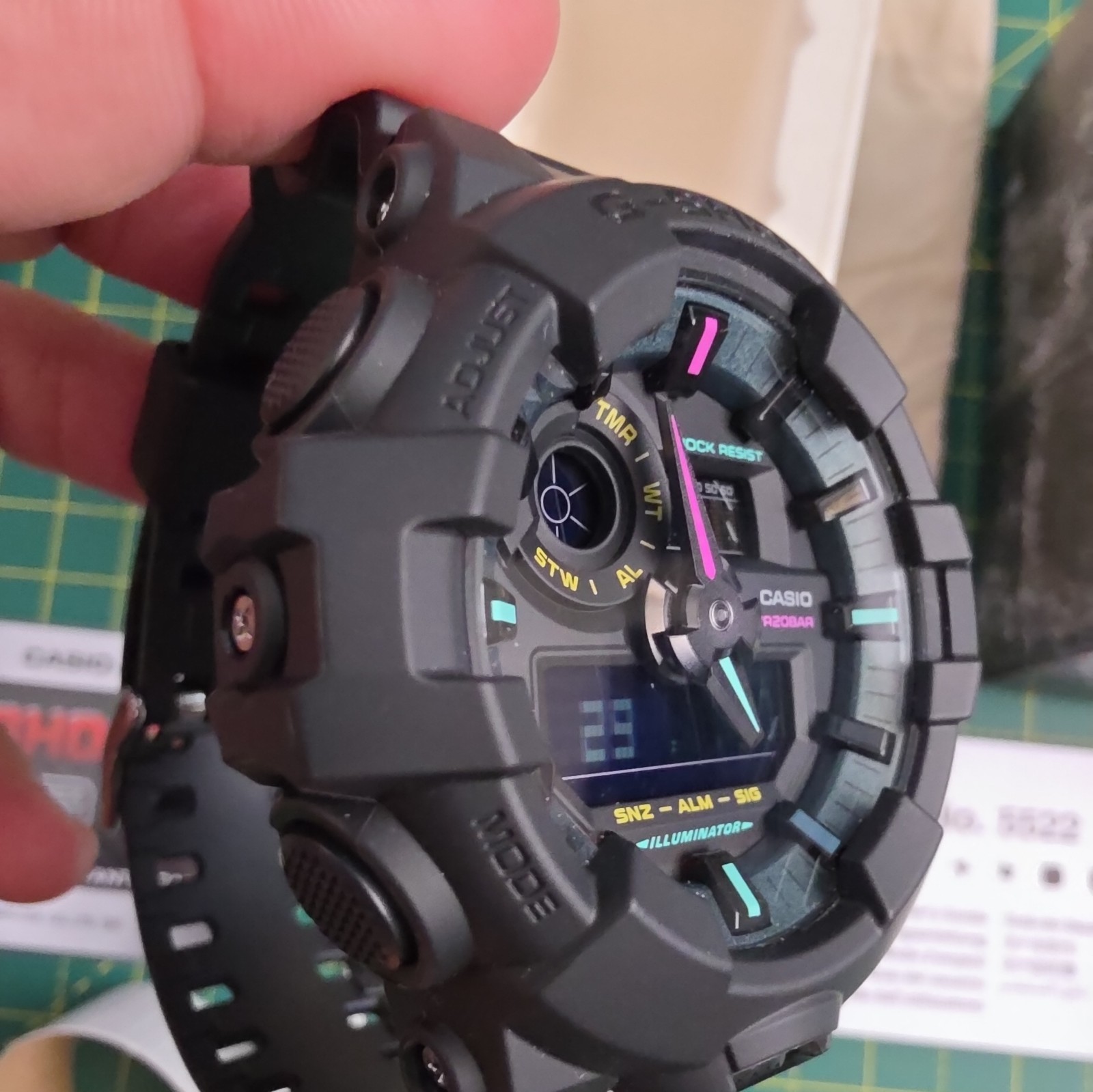 CASIO G-SHOCK GA-700MF-1ADR Multi Fluorescent Men’s Digital Watch New Black Box