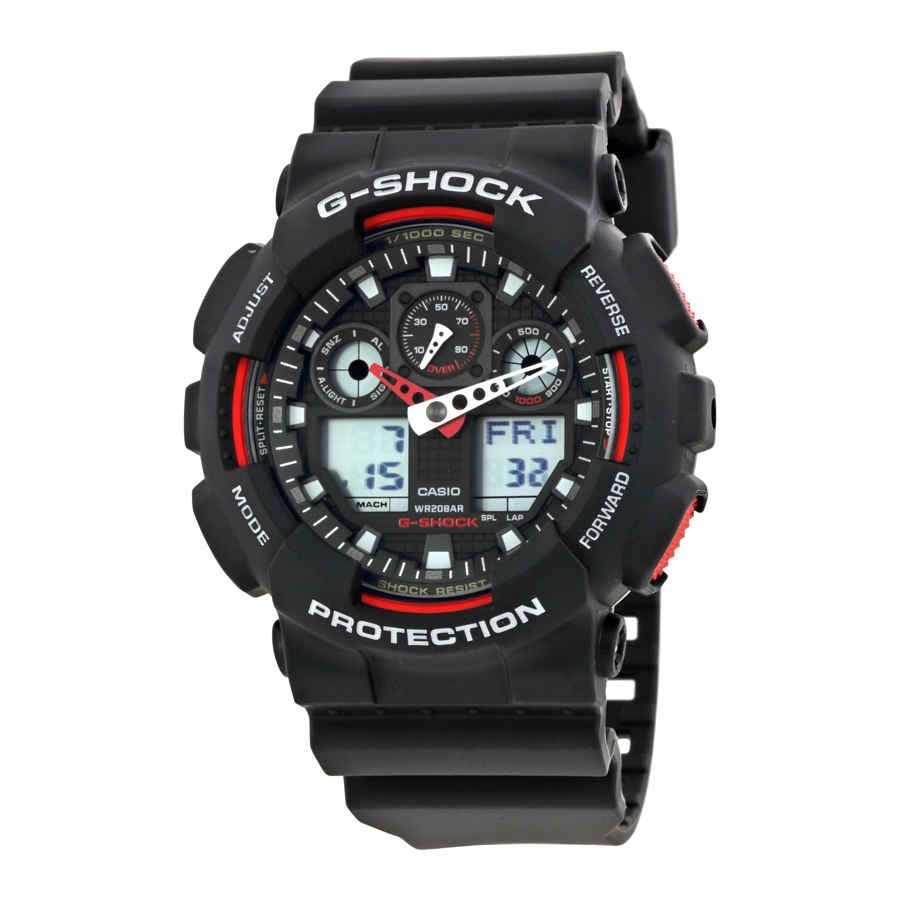 Casio G-Shock Black Resin Strap Men’s Watch GA100-1A4
