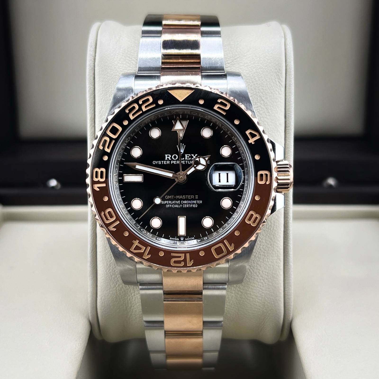 Rolex GMT-Master II 126711CHNR Rootbeer 40mm Steel Rose Gold Oyster B+P