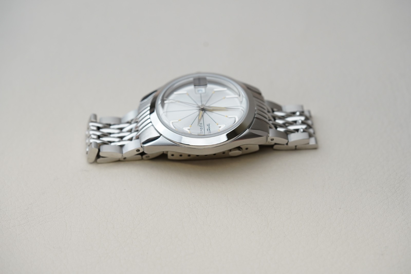 Nivada Grenchen Antarctic Spider Silver Dial 32023A04 Men’s Steel Watch