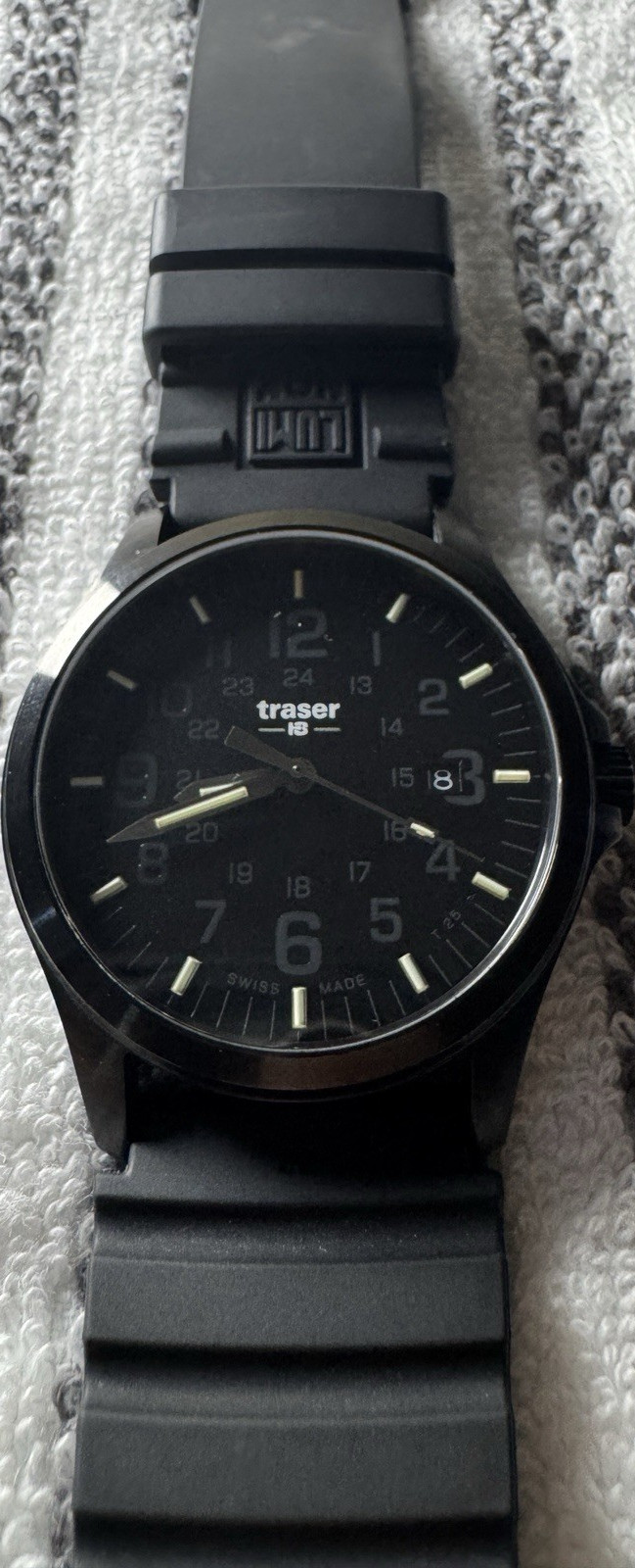 Traser Officer Pro Swiss Made Quartz Black Dial Date 100m/10 ATM Men’s Watch