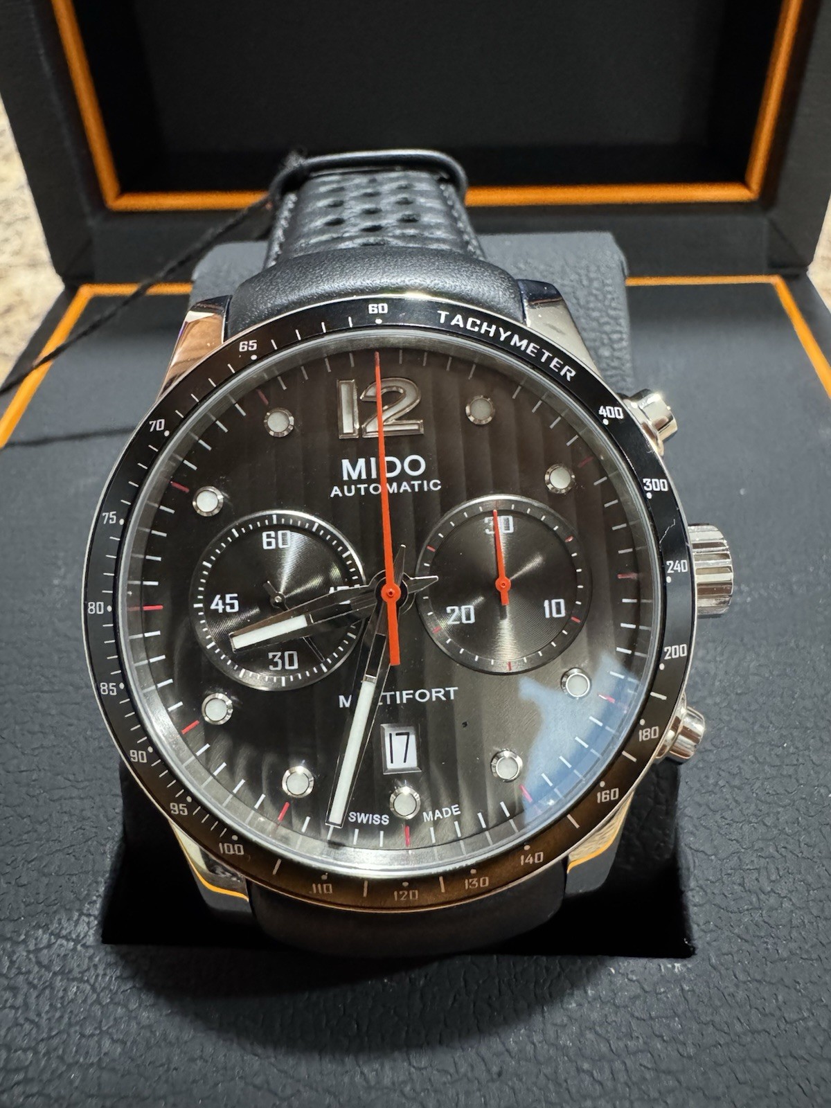 New Mido Multifort Chronograph – Unworn in Original Box PLEASE READ DESCRIPTION.