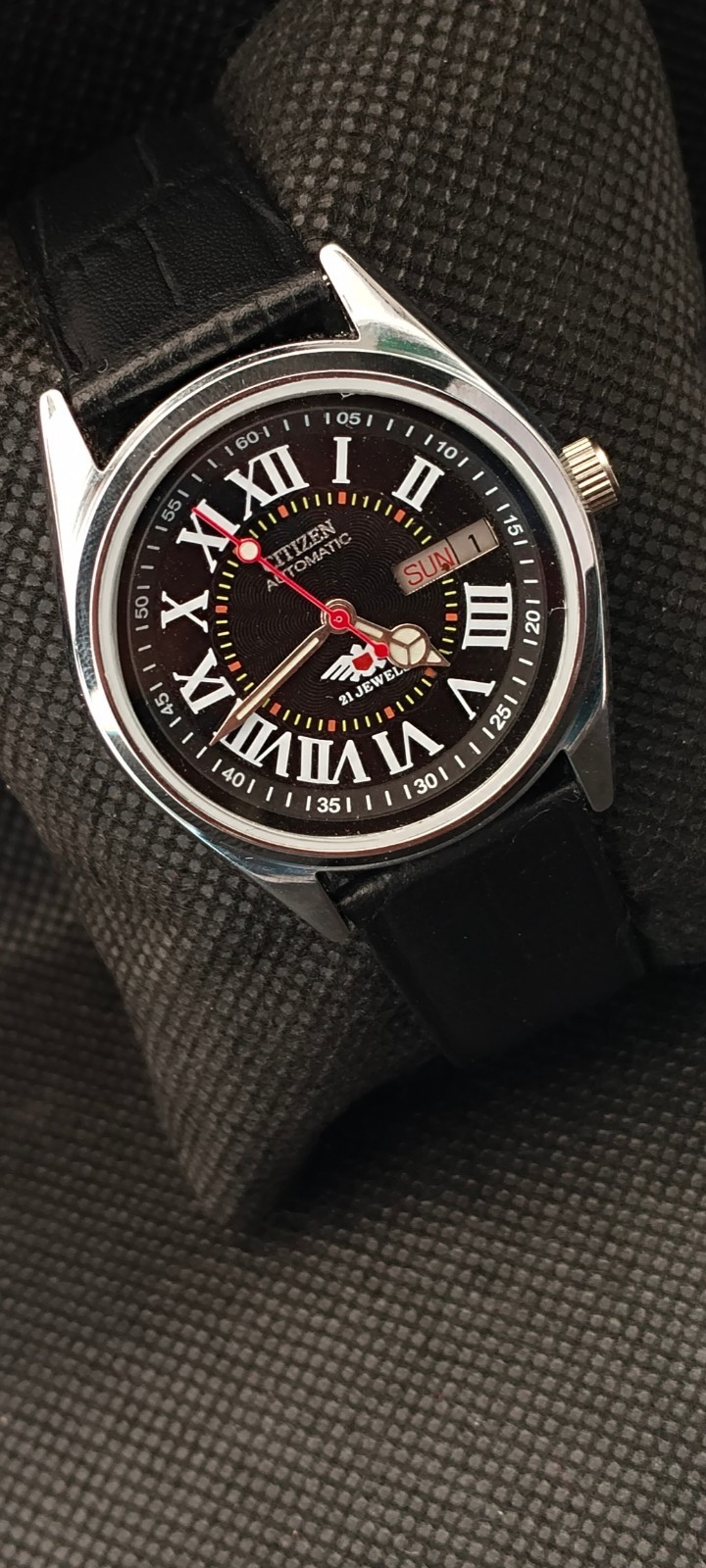 Vintage Automatic Citizen Japan Made Black Dial Day/ Date Men’s Wrist Watch