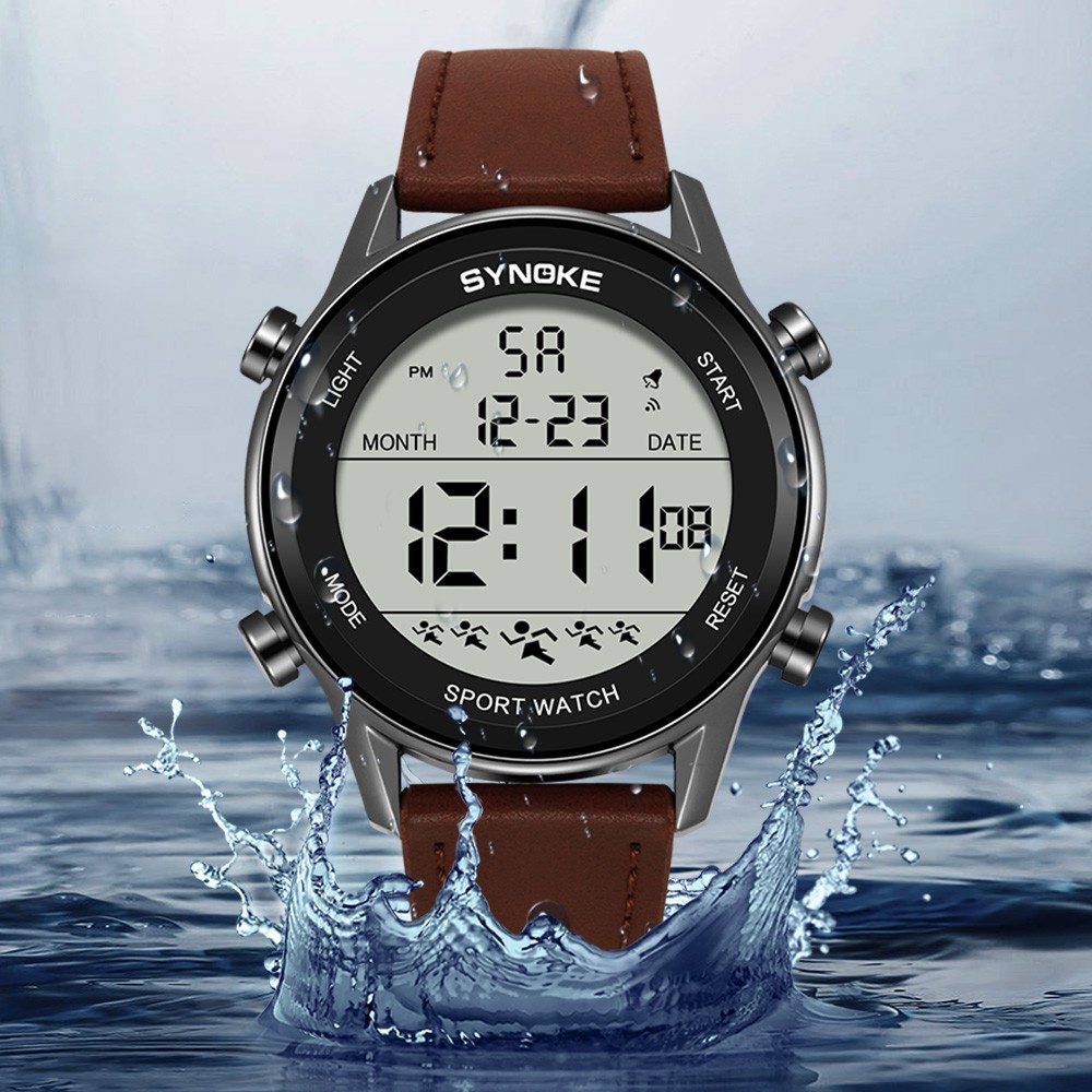 Men’s Fashion Digital Watch LED Screen Large Face Military Watches Waterproof