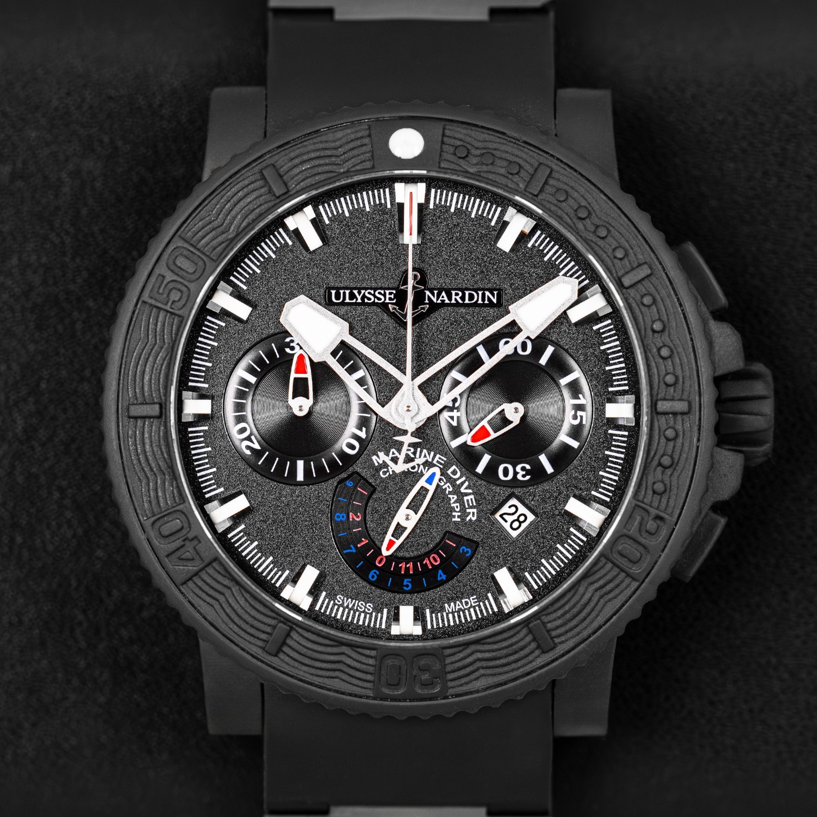 Ulysse Nardin Marine Men’s Black Watch – 353-92-3C