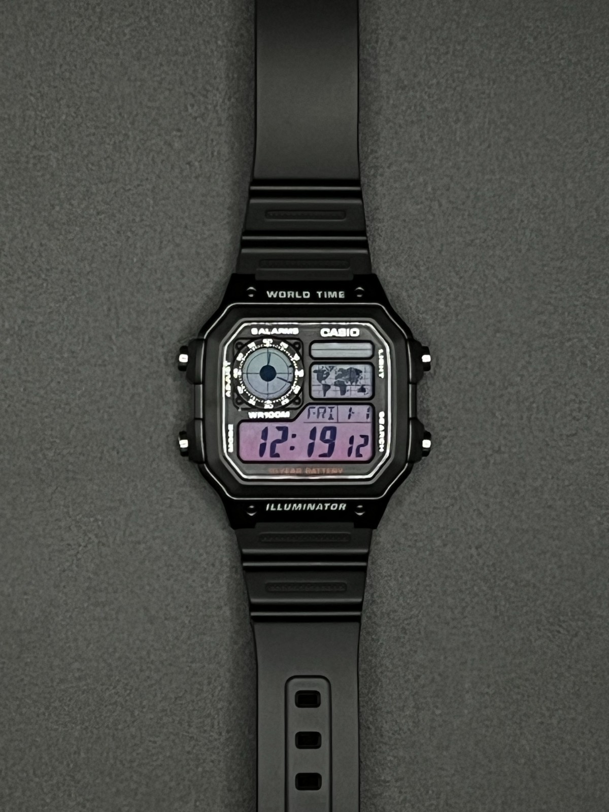 “Deep Sea” | 🔵🟣 | Custom CASIO AE-1200WHD | World Time | Royale | Watch MOD