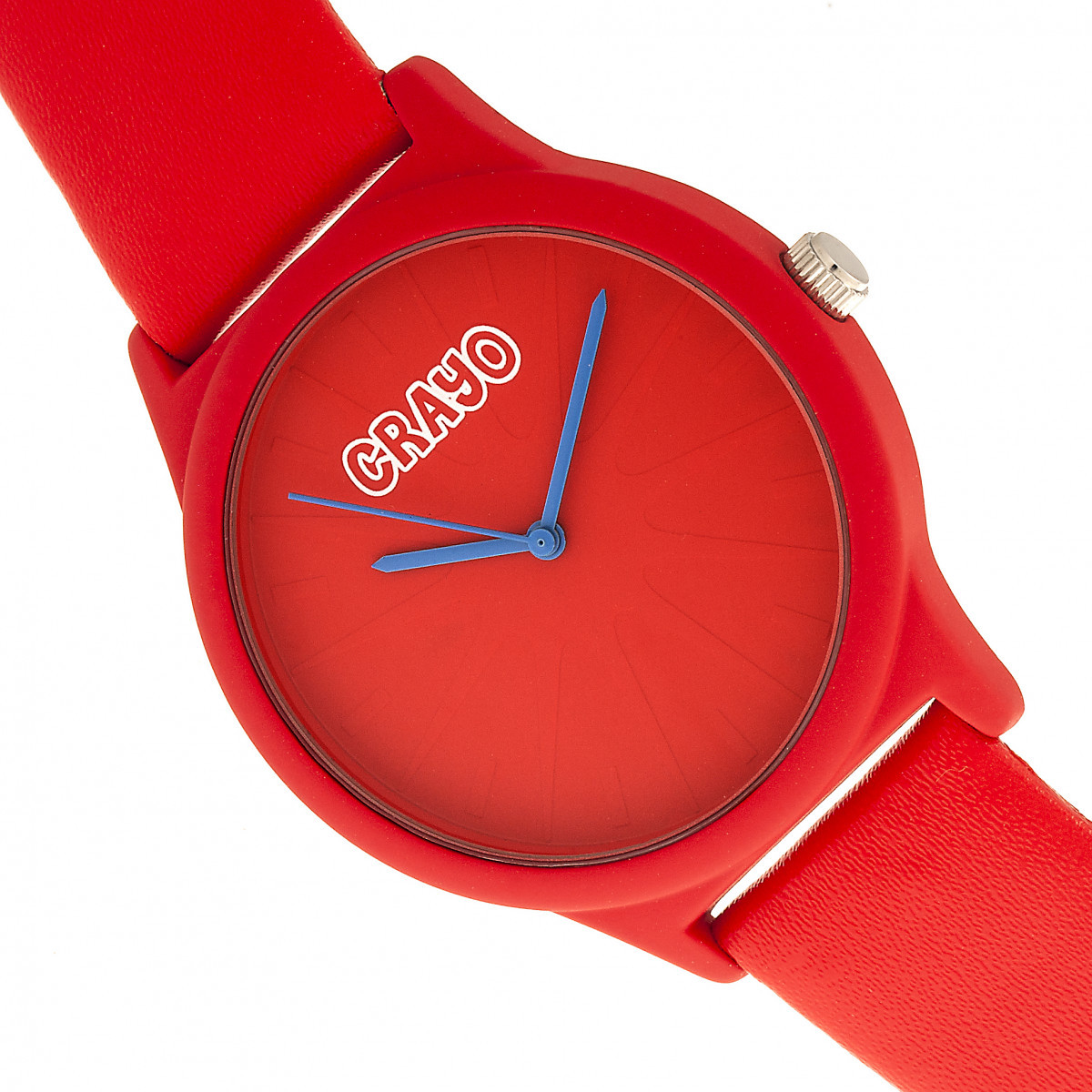 Crayo Splat Red Leatherette Strap Unisex Watch CRACR5303