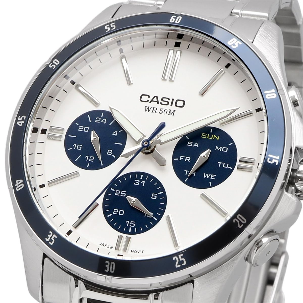 CASIO Standard Quartz Men’s Watch MTP-1374D-7A2V Multi-axis 24-hour display whit