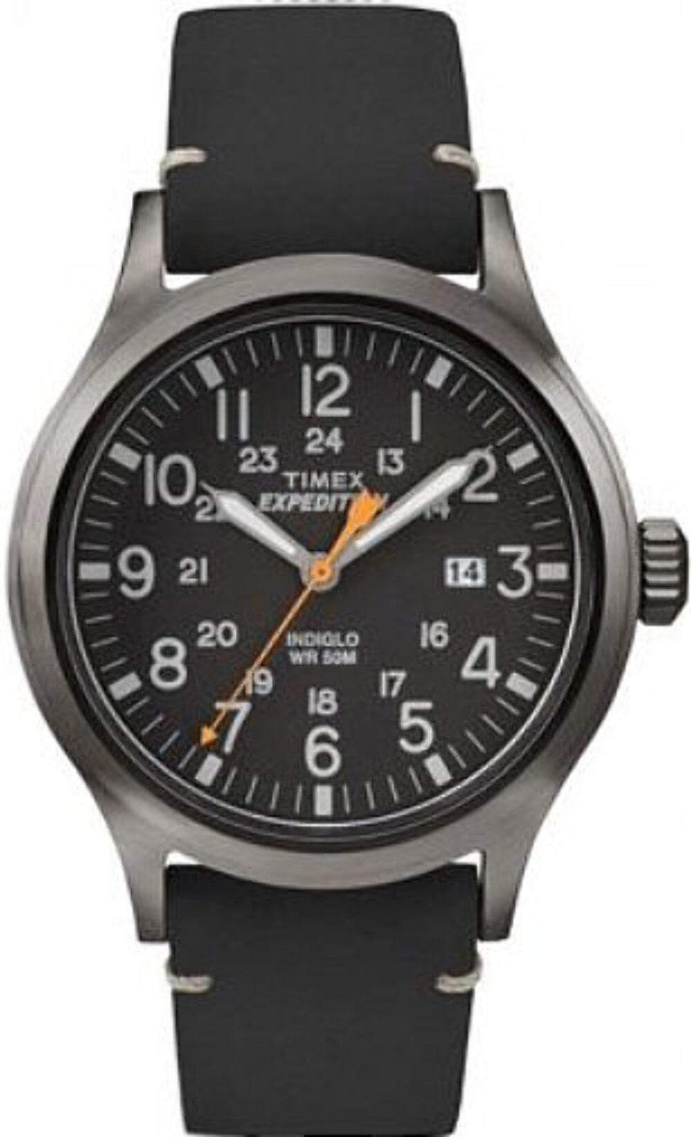 Timex TW4B01900ZA Men’s Expedition Scout Leather Strap Watch TW4B01900