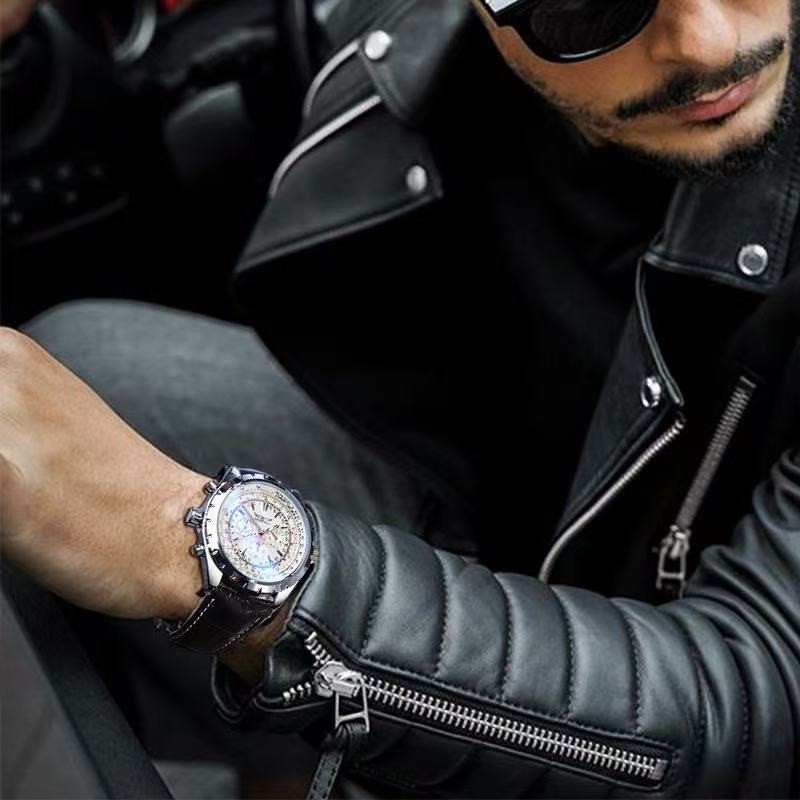 luxury Pilot/Aviator Mens Automatic Mechanical Watch Alloy Self-winding Gift