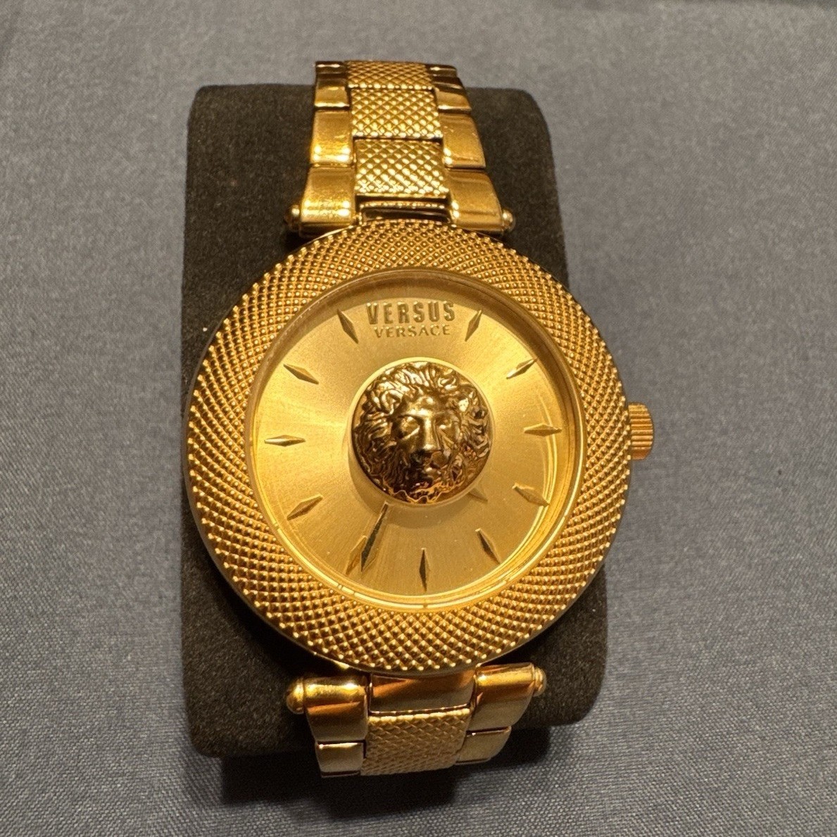Versus Versace Quartz Analog Gold-Tone Metal Bracelet Watch Round