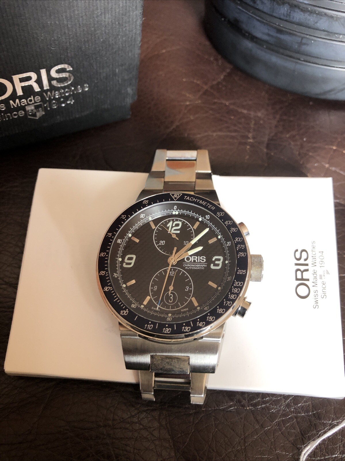 Oris Williams F1 Chronograph Automatic Black Watch – Ref. 7563 Minty Timepiece