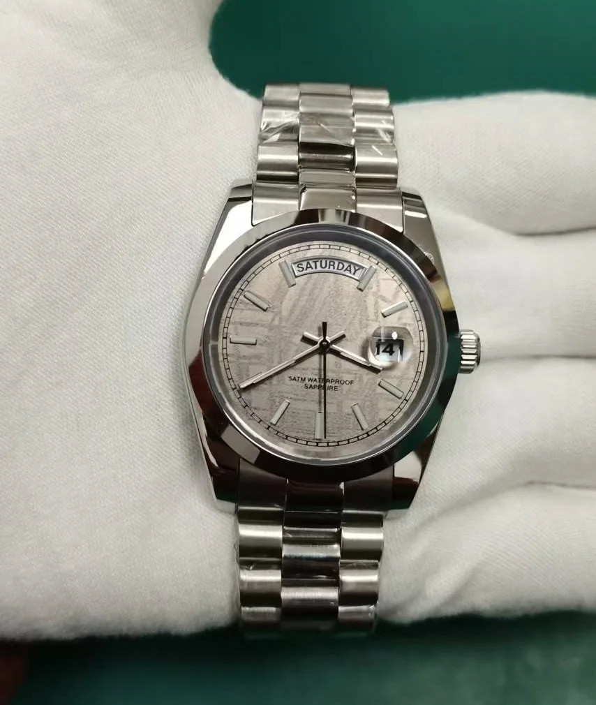 Men’s 36mm Sapphire Crystal Watch Stainless Steel Quartz 50M Waterproof
