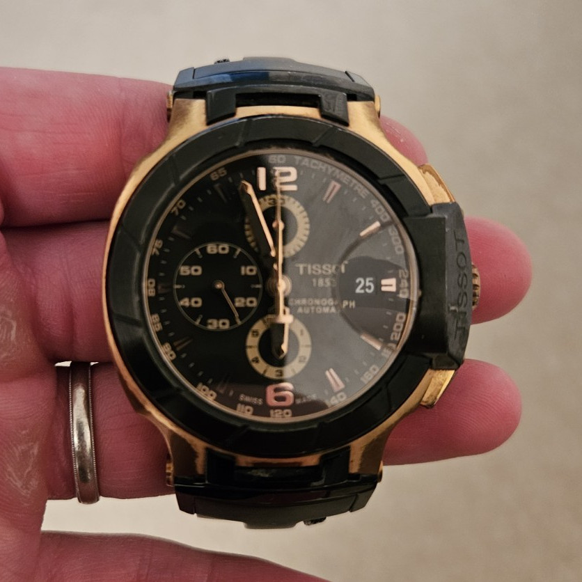 Tissot T-Race Automatic Chronograph Tachymeter Date 45mm Black/Gold Box