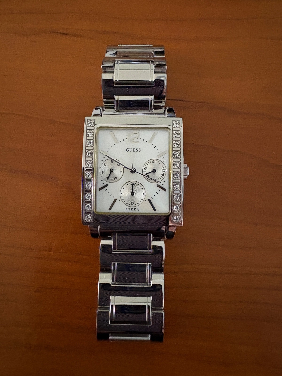 Guess Steel Vintage Analog Women’s Watch (#G11619L) – New!
