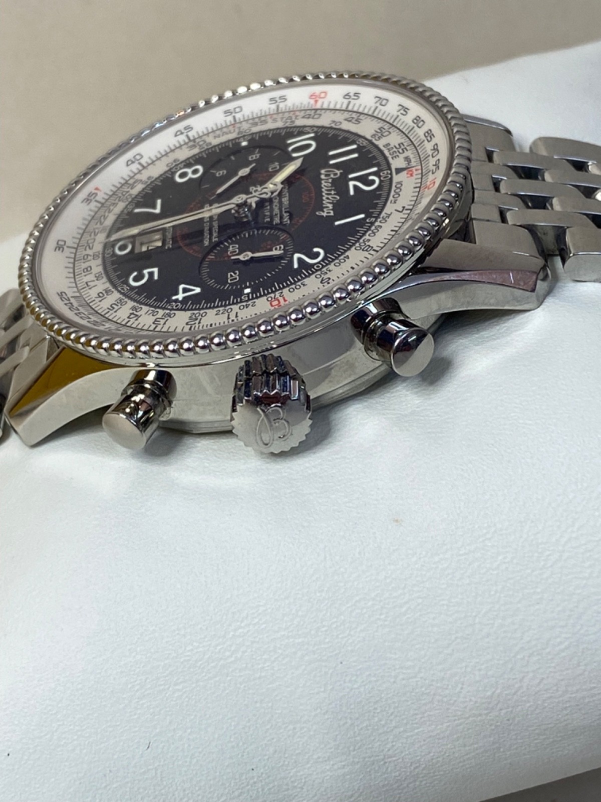 PAPERS Breitling Navitimer Montbrillant BLACK Steel 42mm A35330 Watch BOX MINT