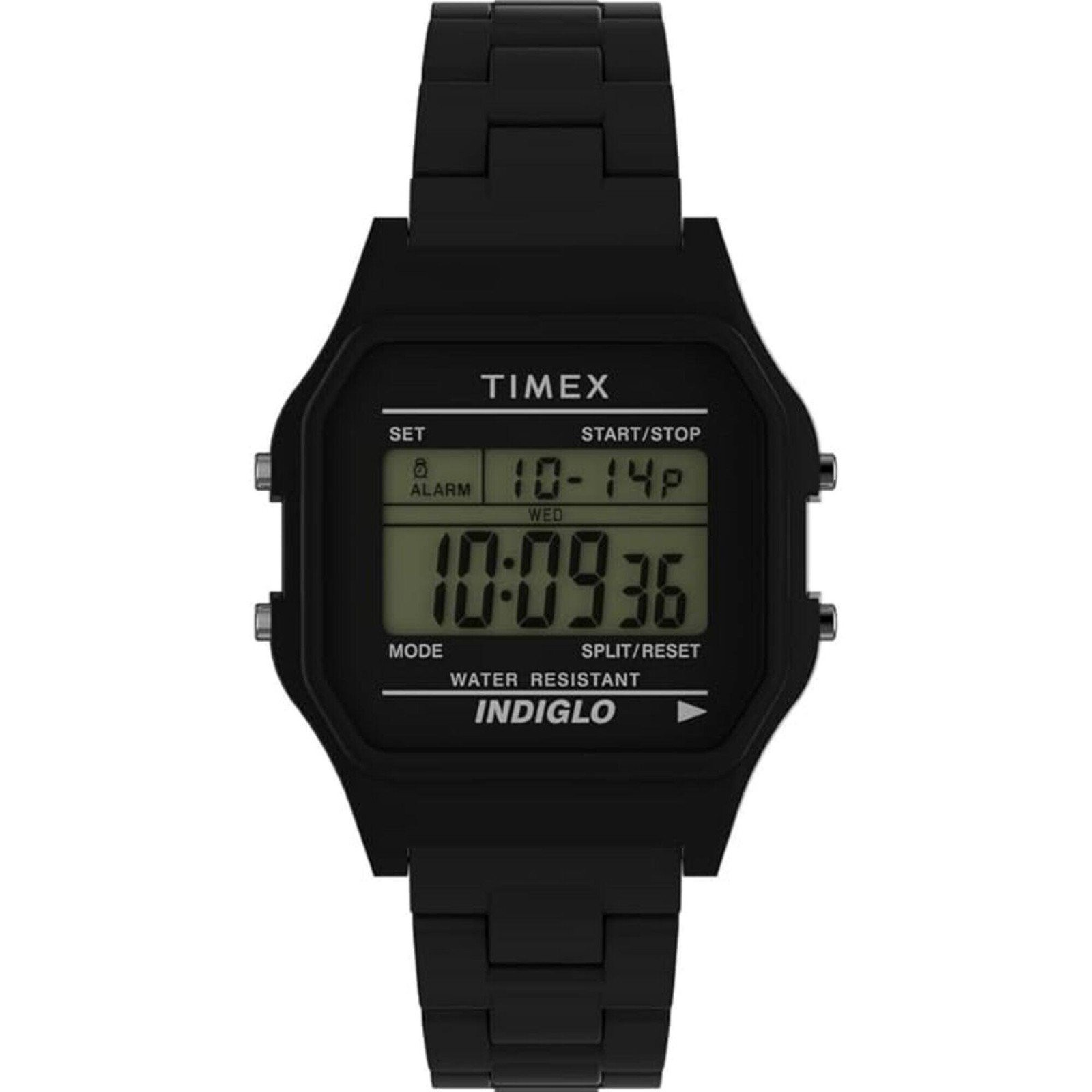 Timex Men’s Watch T80 Chronograph Digital Dial Black Resin Bracelet TW2V200009J
