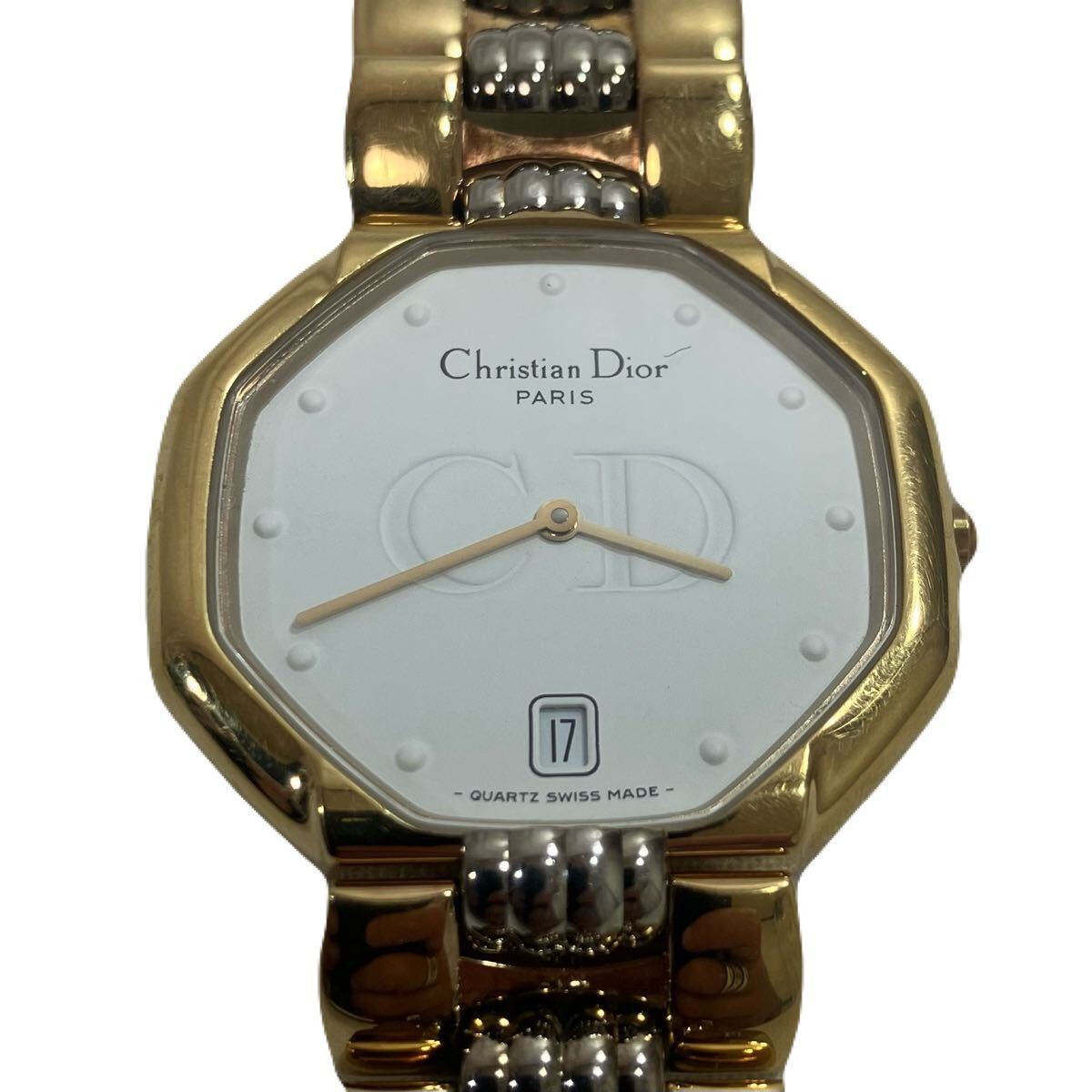 Christian Dior Octagon Date 45.134 Quartz Ladies Vintage Watch 90s Japan