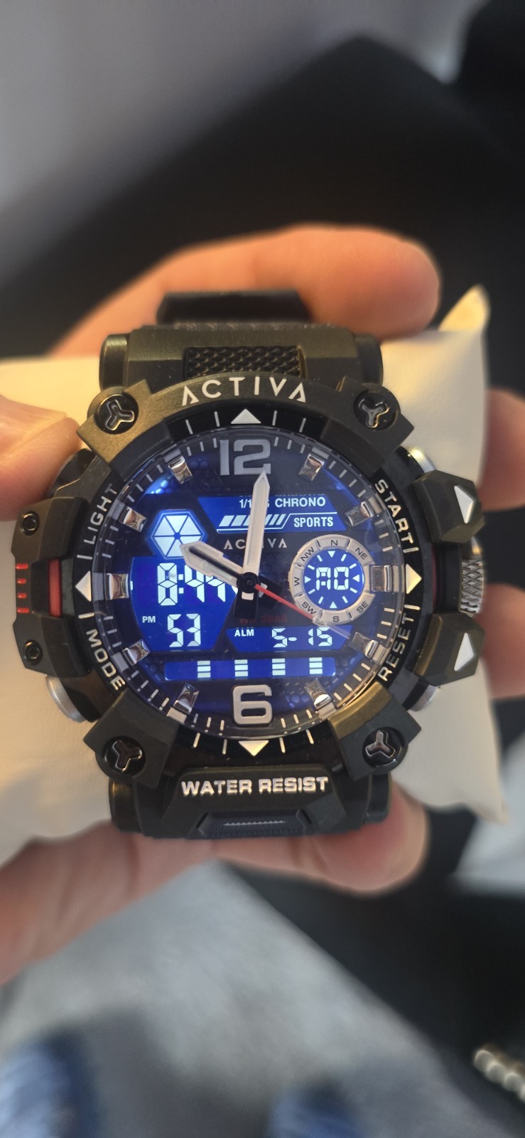 New ACW1637-001 Activa X Invicta BlackOps Men’s Digital Watch 56mm Black