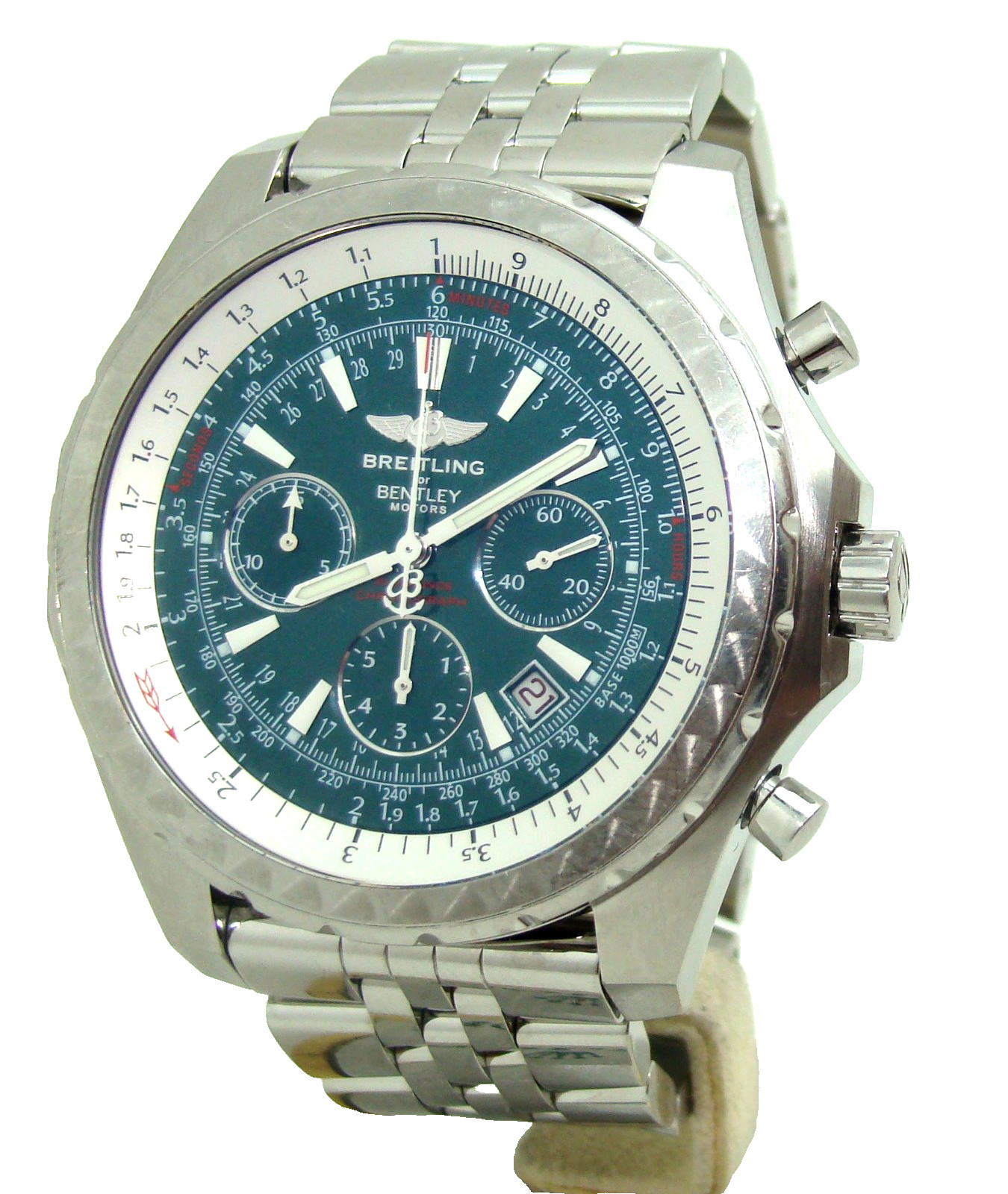 BREITLING for BENTLEY MOTORS T 48.7mm MENs GREEN DIAL CHRONOGRAPH WATCH A25363