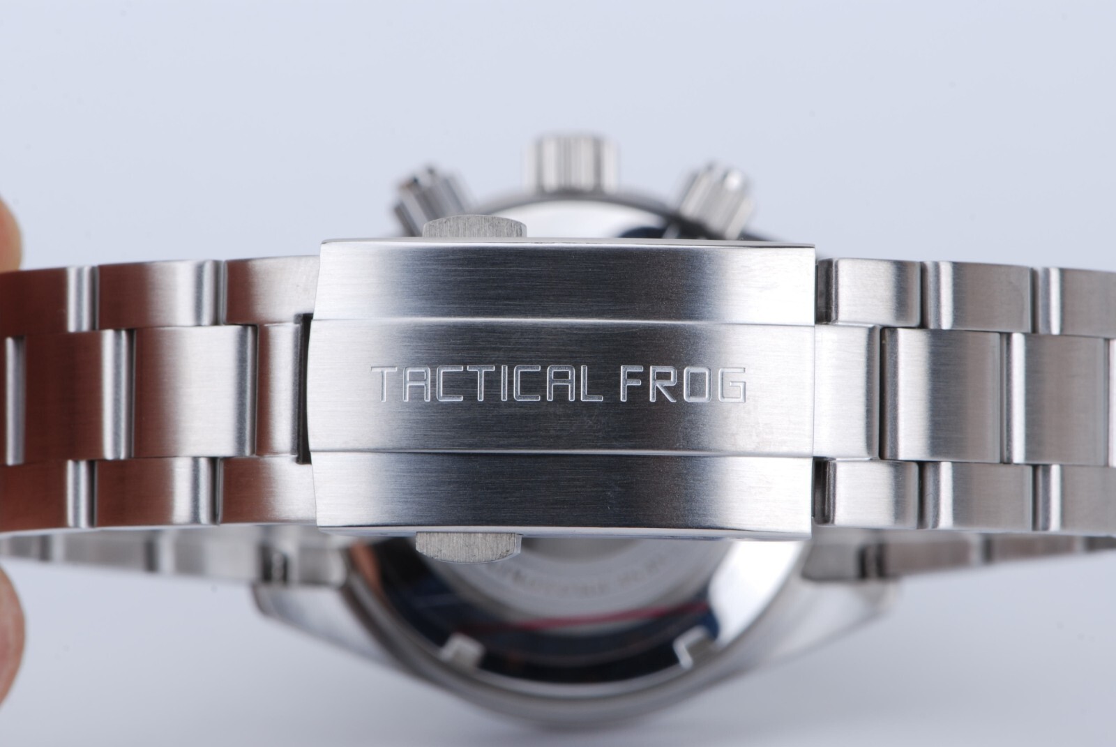 TACTICAL FROG VS75 Solar Quartz Chronograph Watch 41mm Paul Newman Panda No date