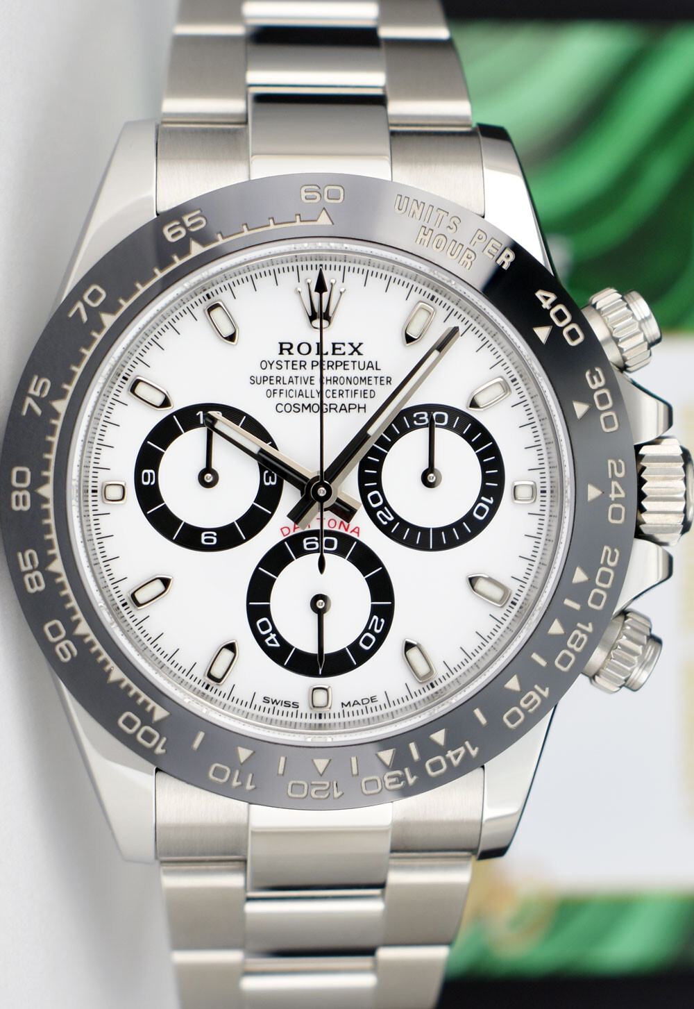 ROLEX – Stainless PANDA Ceramic DAYTONA White Dial 116500 LN – SANT BLANC