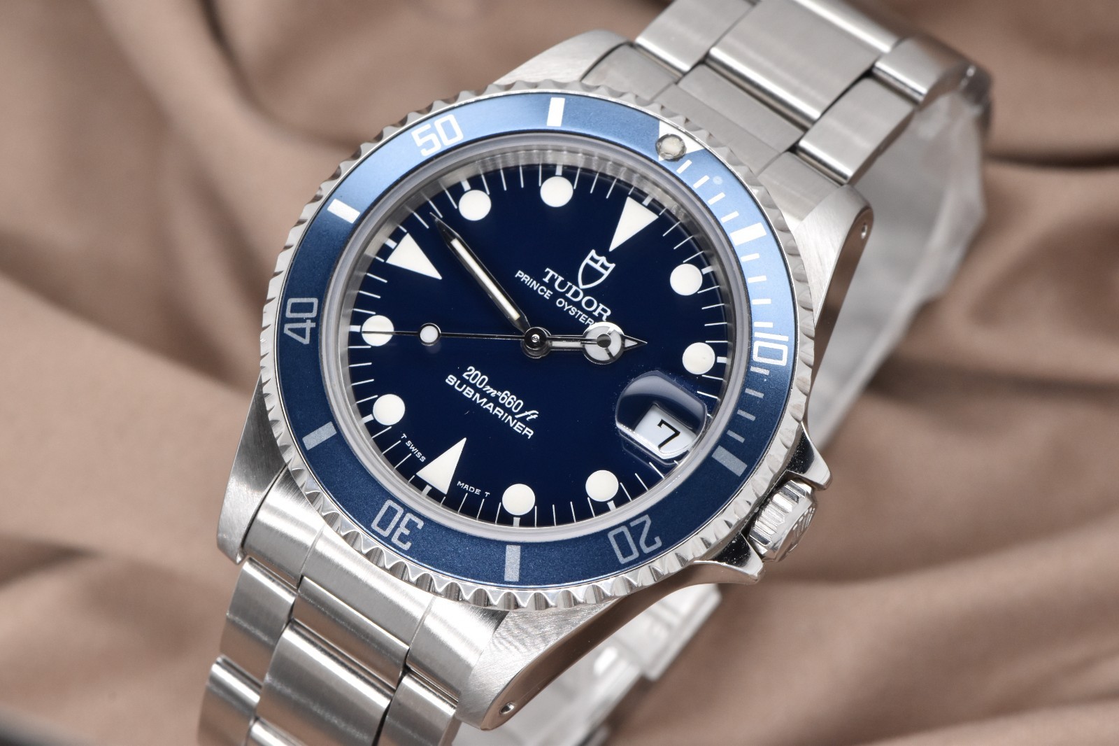 1996 Tudor Prince Oysterdate Submariner Date Minisub 36mm Steel Blue Dial 75190