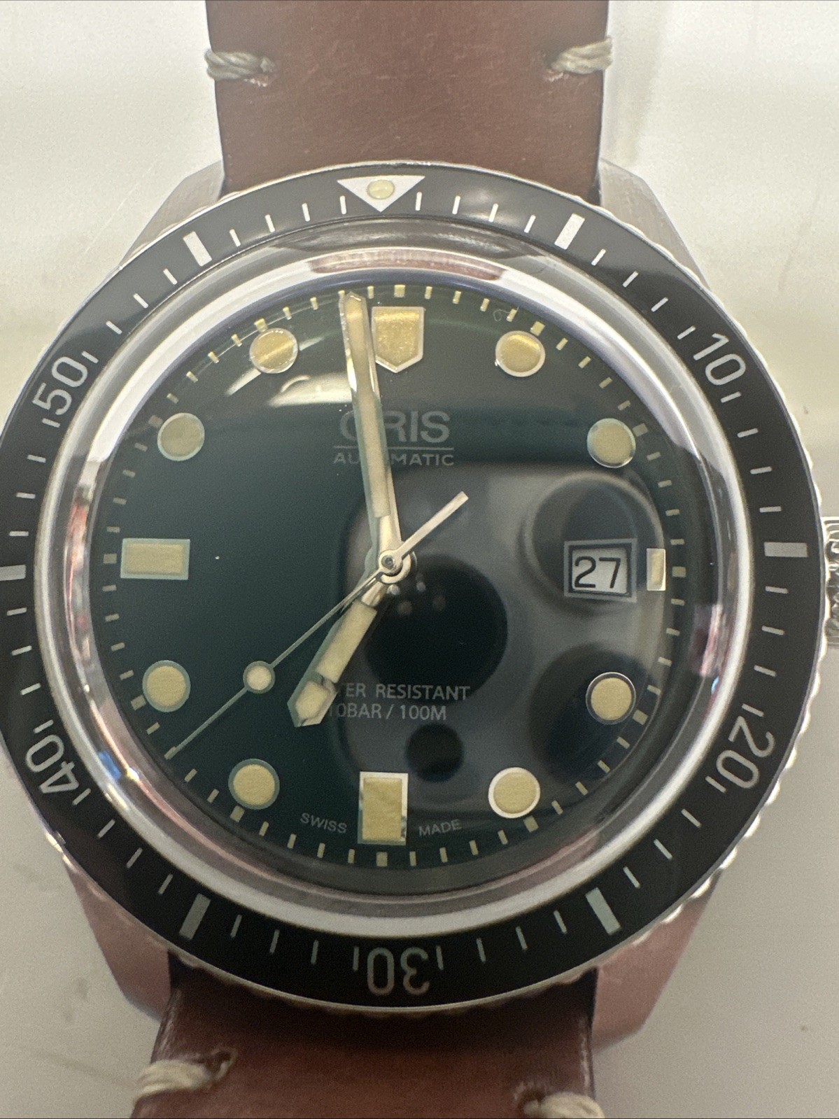 USED Oris Divers Sixty-Five Green Dial Men’s Watch Box And Manual But No Papers