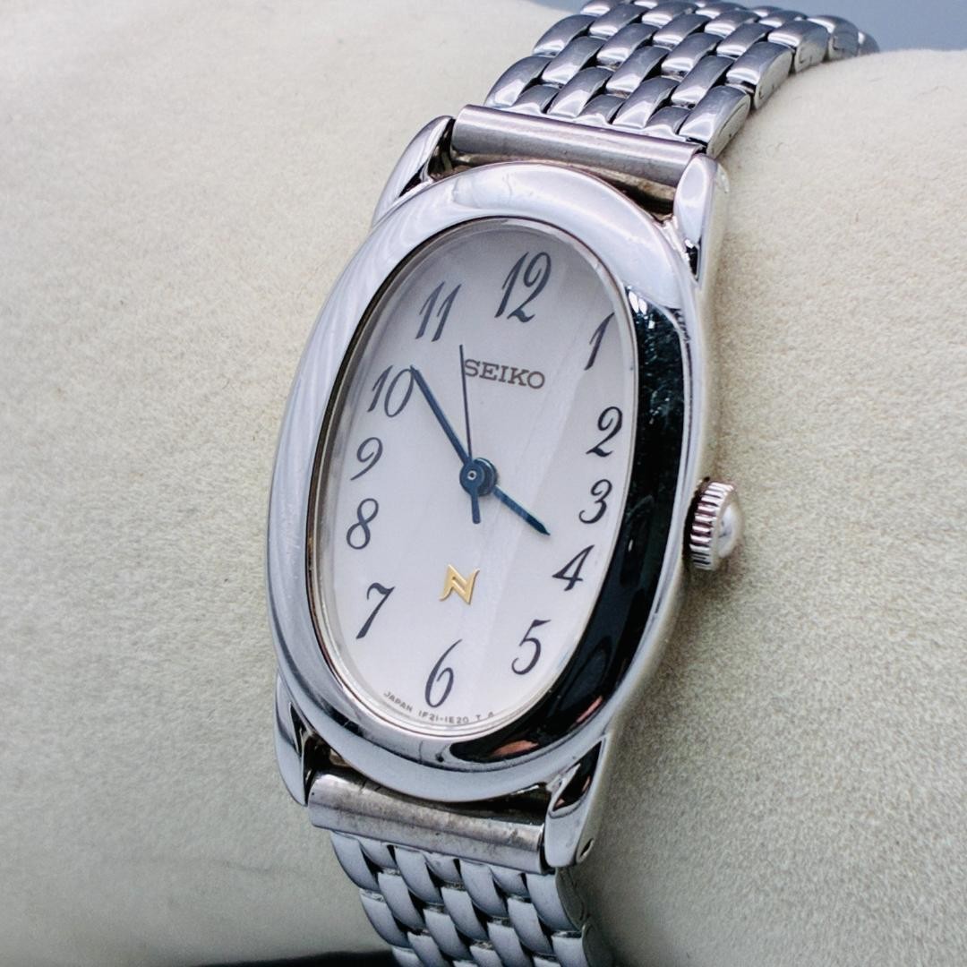 SEIKO NOIE 1F21-5870 Oval Quartz Women’s Watch 21mm