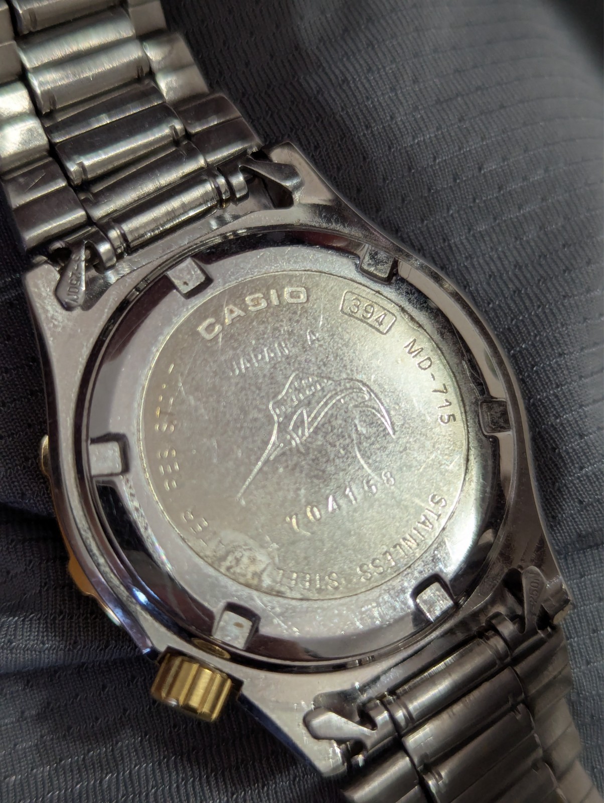 Casio Marlin MD-715 Quartz JDM Diver 36mm S. Steel Bakelite Bezel Kanji