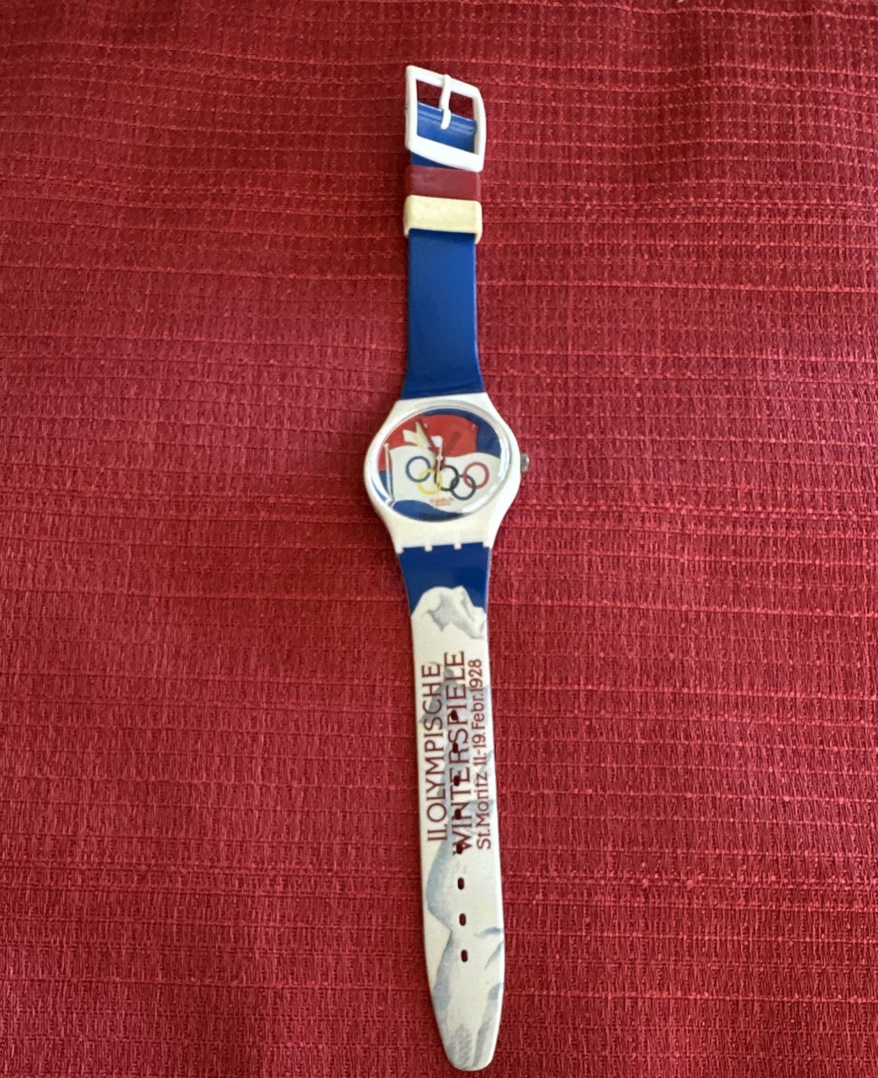 Swatch St Moritz Olympics Blue/White/Red